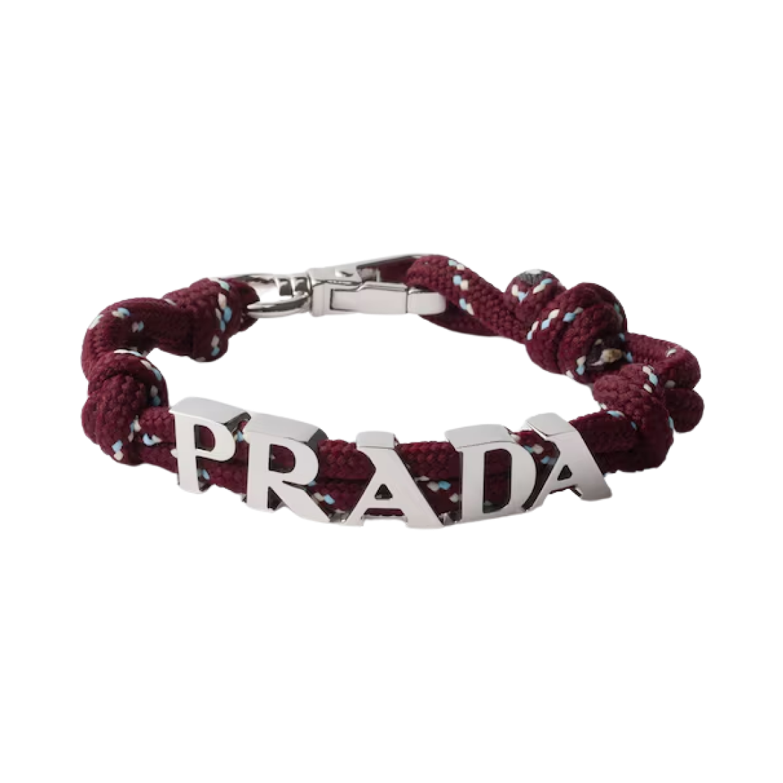 2IB757-2HE2-F0007 Prada Cord Bracelet Burgundy