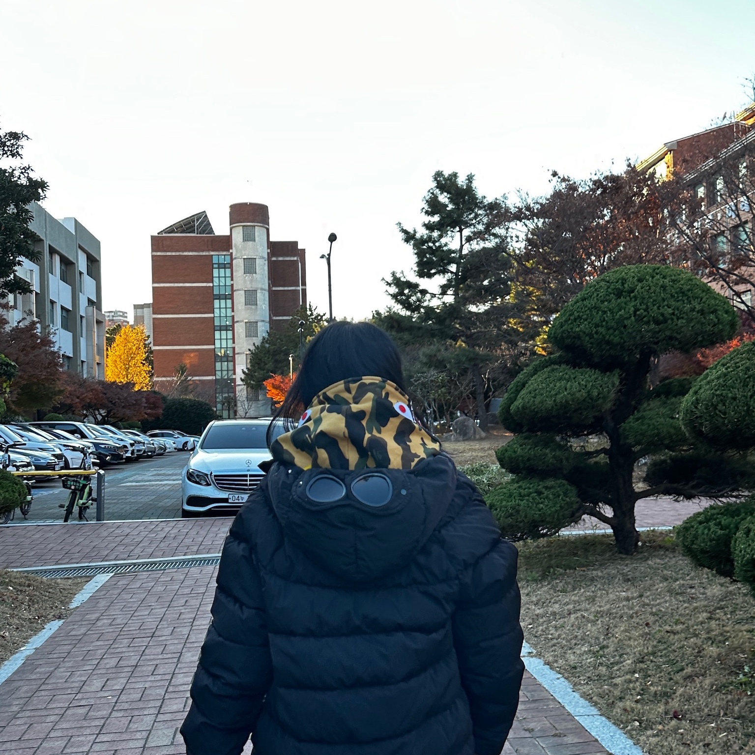 C.P. Company Chrome-R Goggle Down Jacket Black - 25FW, BAPE PONR 1st Camo 2nd Shark Full Zip Hoodie Yellow 착용 스타일 - 2