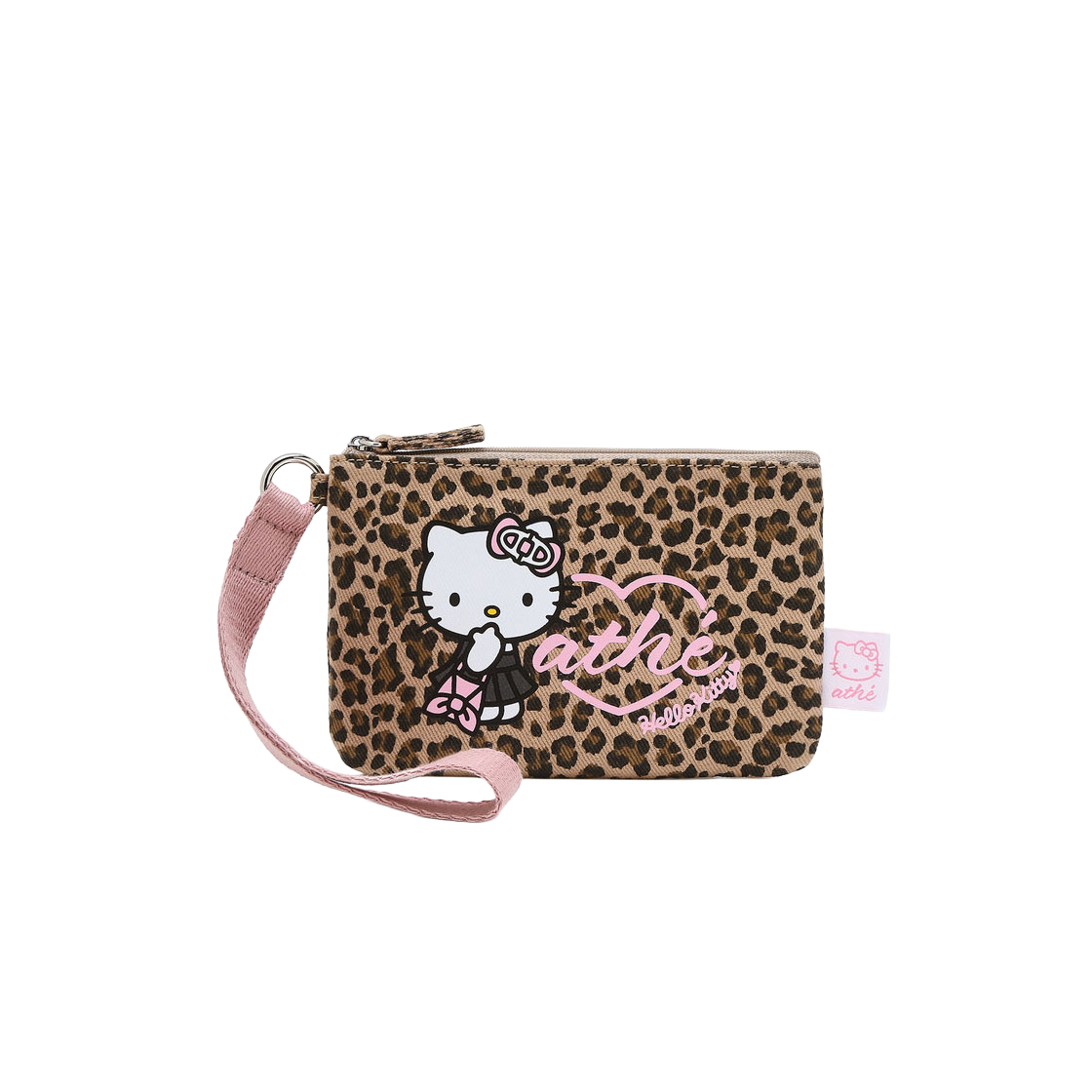 AAWA6E001W2 Hello Kitty x Athe Leopard Sand Brown Ruban Pouch