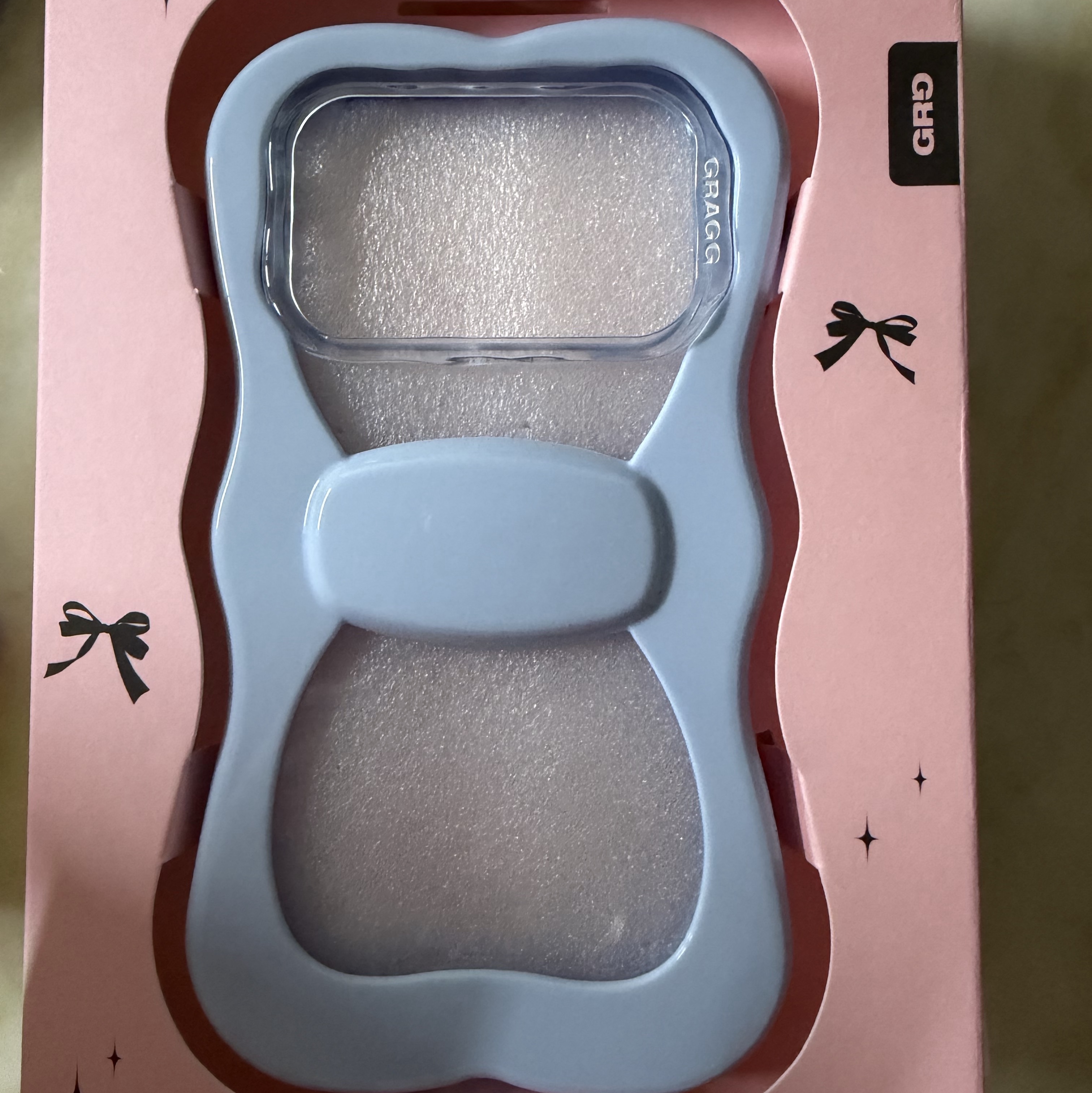Gragg Layered Ribbon Case - Sky Blue 착용 스타일 - 2