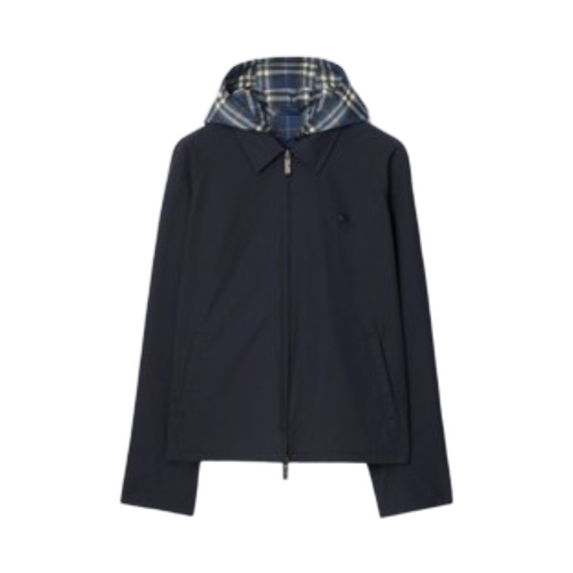 81180121 Burberry Reversible Check Cotton Jacket Silhouette Blue