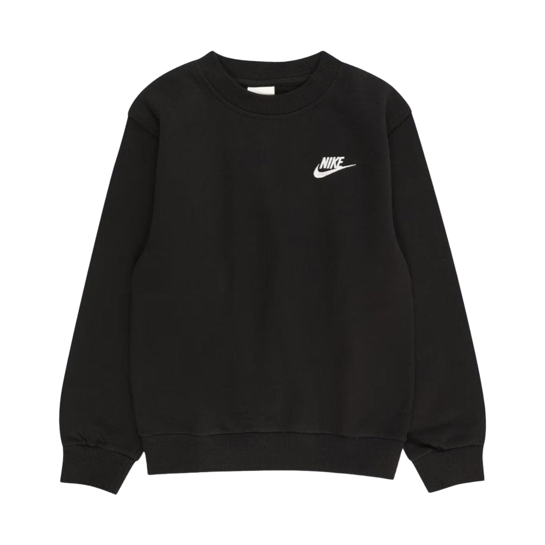HV2326-010 (W) Nike NSW Club Fleece Loose Crew Neck Sweatshirt Black White (HV2326-010)