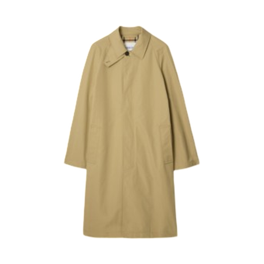 81175161 Burberry Long Cotton Car Coat Hamper Beige