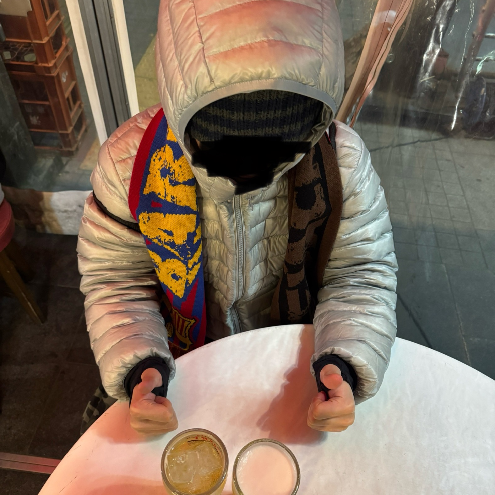 Musinsa Standard City Leisure Sheer Ripstop Hooded Light Down Jacket Cloudy Blue, Nike Air Force 1 '07 WB Flax 착용 스타일 - 2