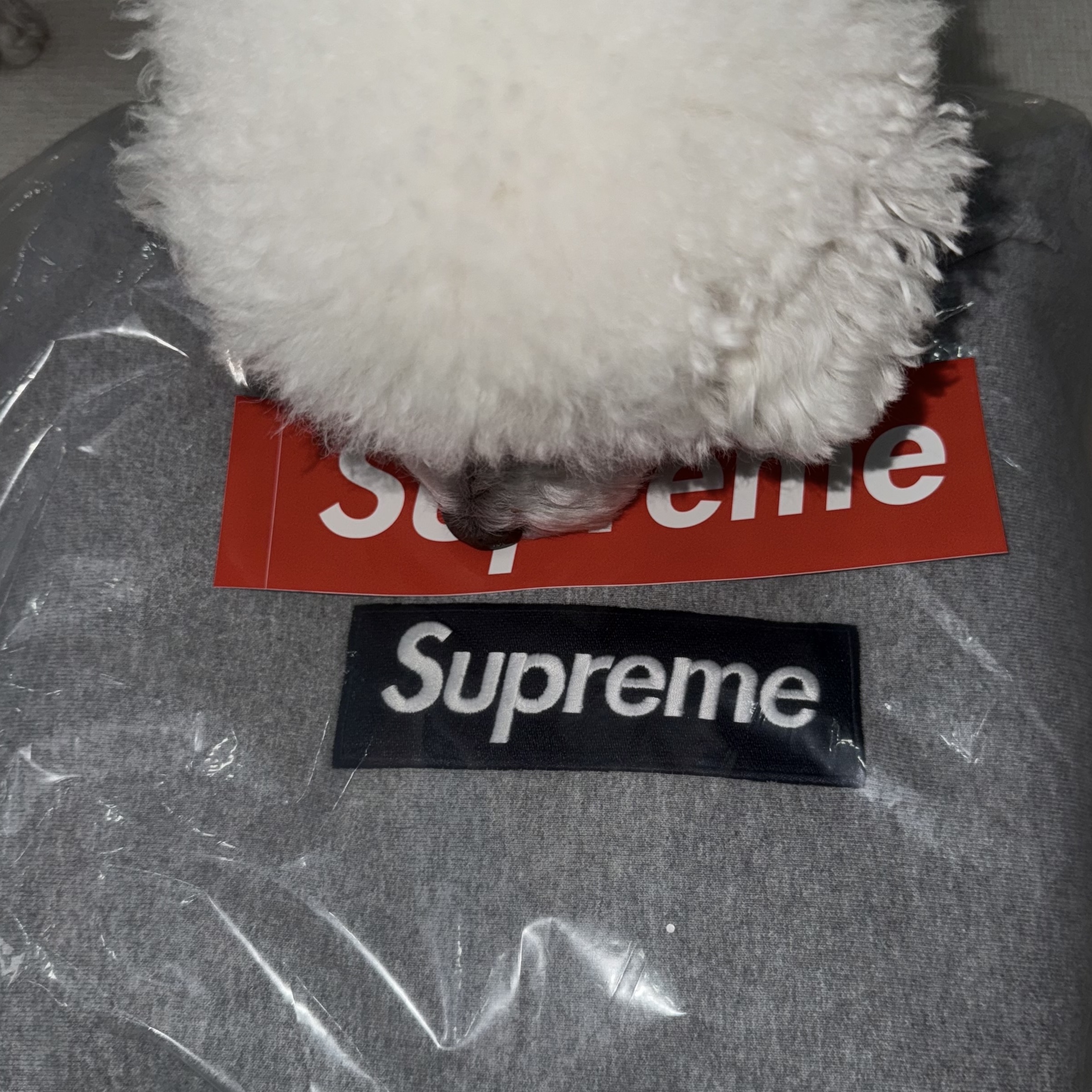 Supreme Box Logo Hooded Sweatshirt Heather Grey - 25FW 착용 스타일