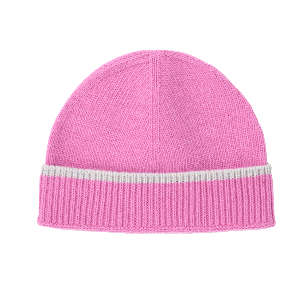 스니즈 매거진 콘트레스트 스트라이프 울 비니 핑크(SNEEZE Magazine Contrast Stripe Wool Beanie - Pink)