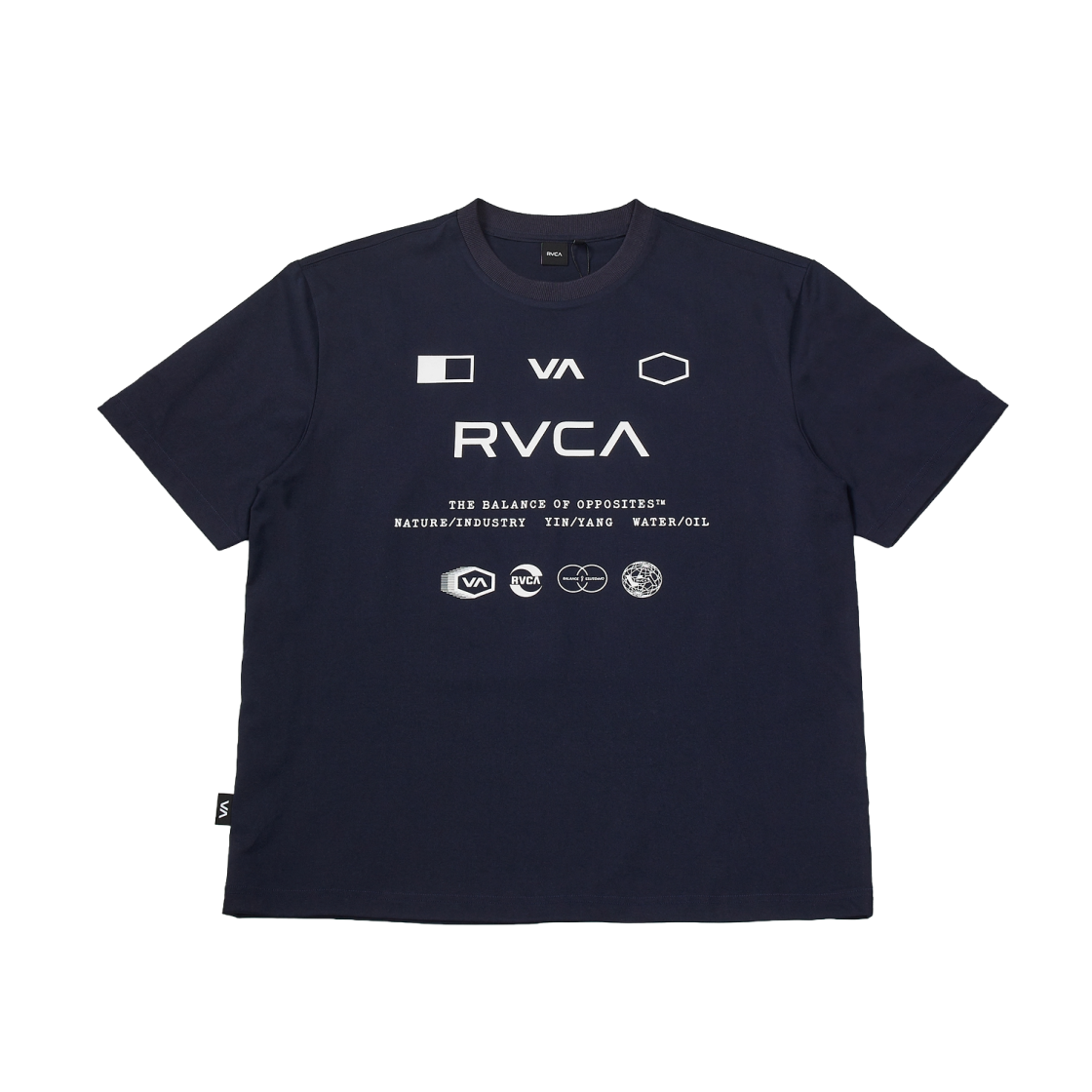 루카 멀티 로고 그래픽 반팔티 (VF21ST008NVY)(RVCA Multi Logo Graphic T-Shirt (VF21ST008NVY))