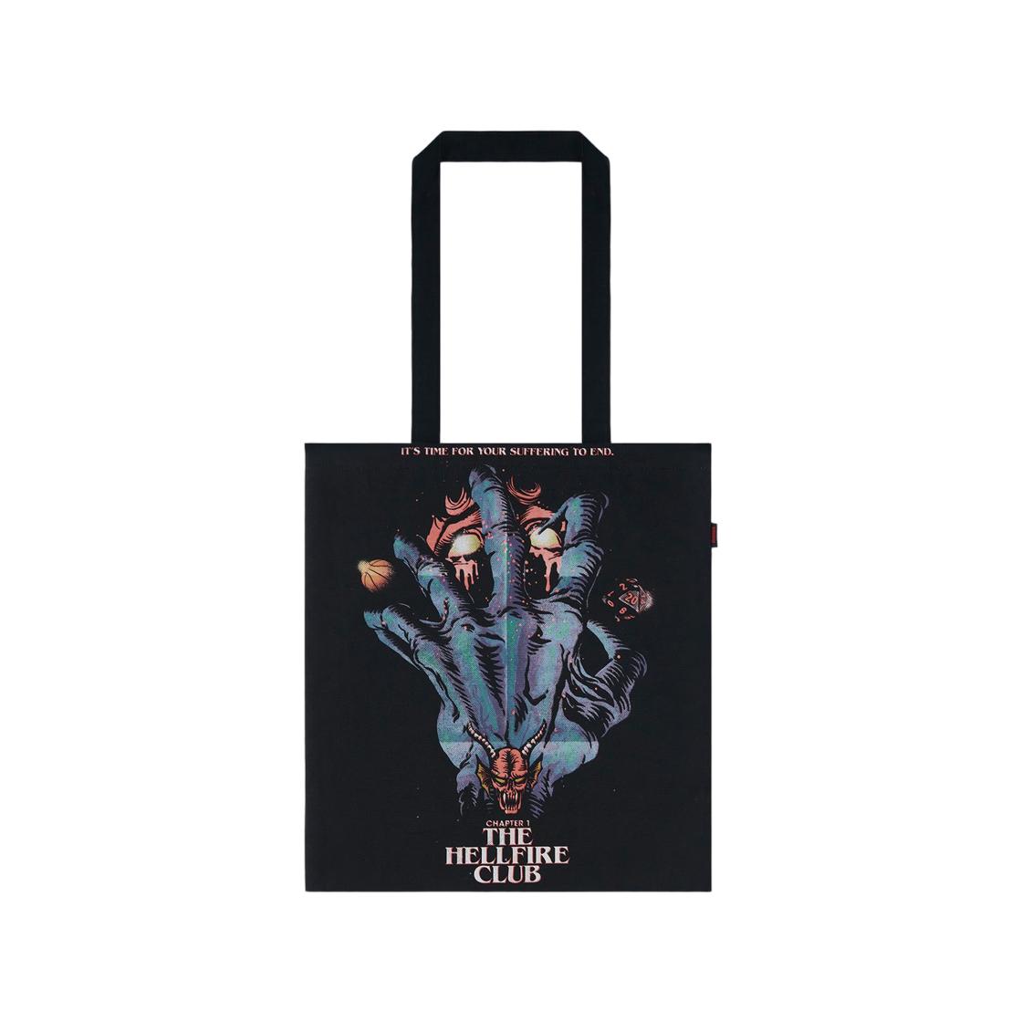 무신사 스탠다드 x 기묘한 이야기 헬파이어 클럽 숄더백 블랙(Musinsa Standard x Stranger Things Hellfire Club Shoulder Bag Black)