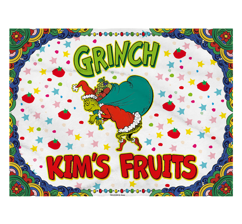 GRINCH BL Kim's Fruits X Grinch Sneaky Grinch Blanket