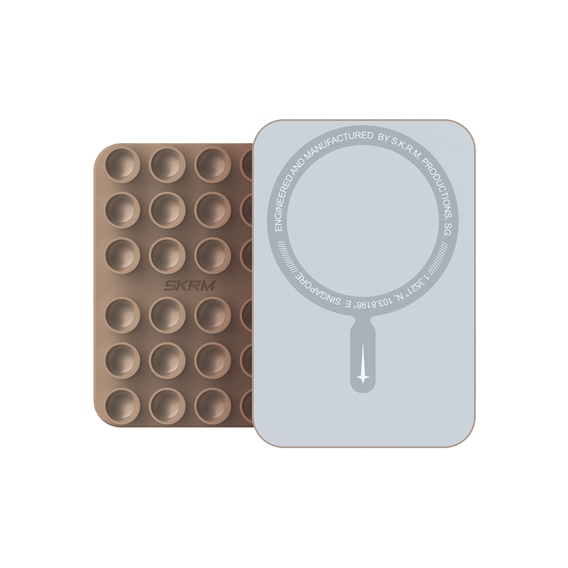 SK-MSMT-STAX-GLD Skinarma Stax Suction Mount MagSafe Pad Brown