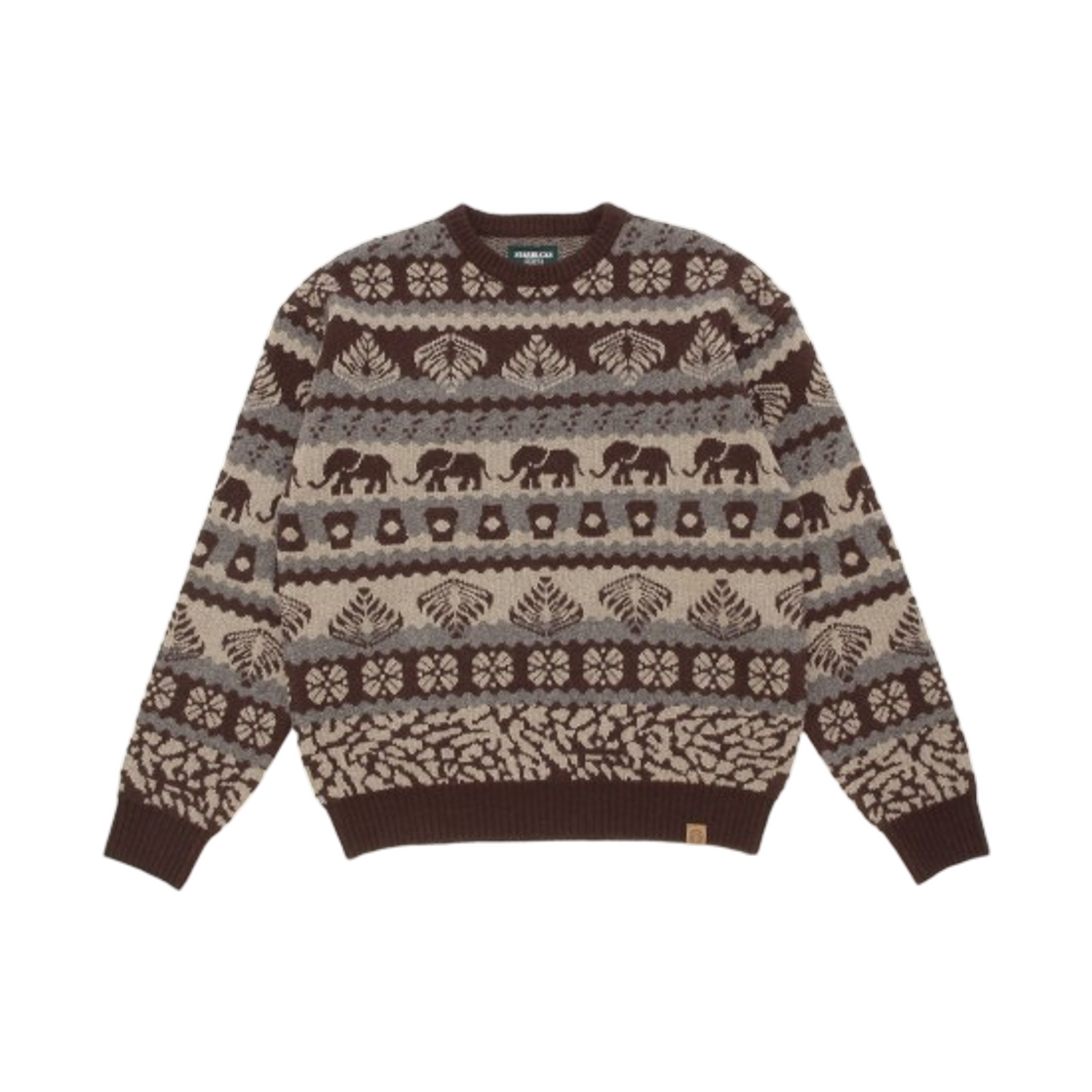 스타벅스 x 빔즈 자카드 크루 니트 브라운(Starbucks x Beams Jacquard Crew Knit Brown)
