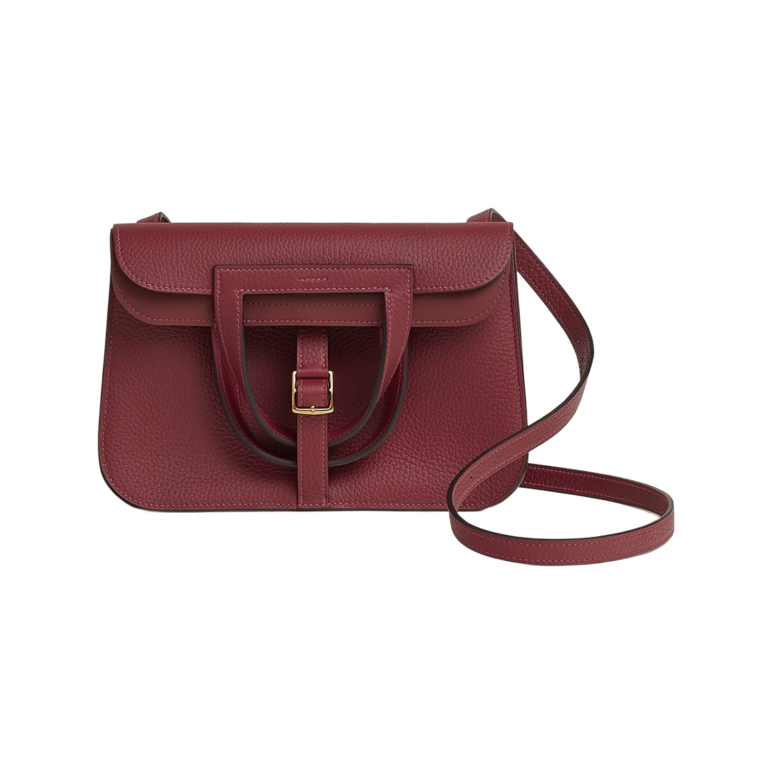 H082027CC55 Hermes Halzan 25 Bag Clemence & Rouge H