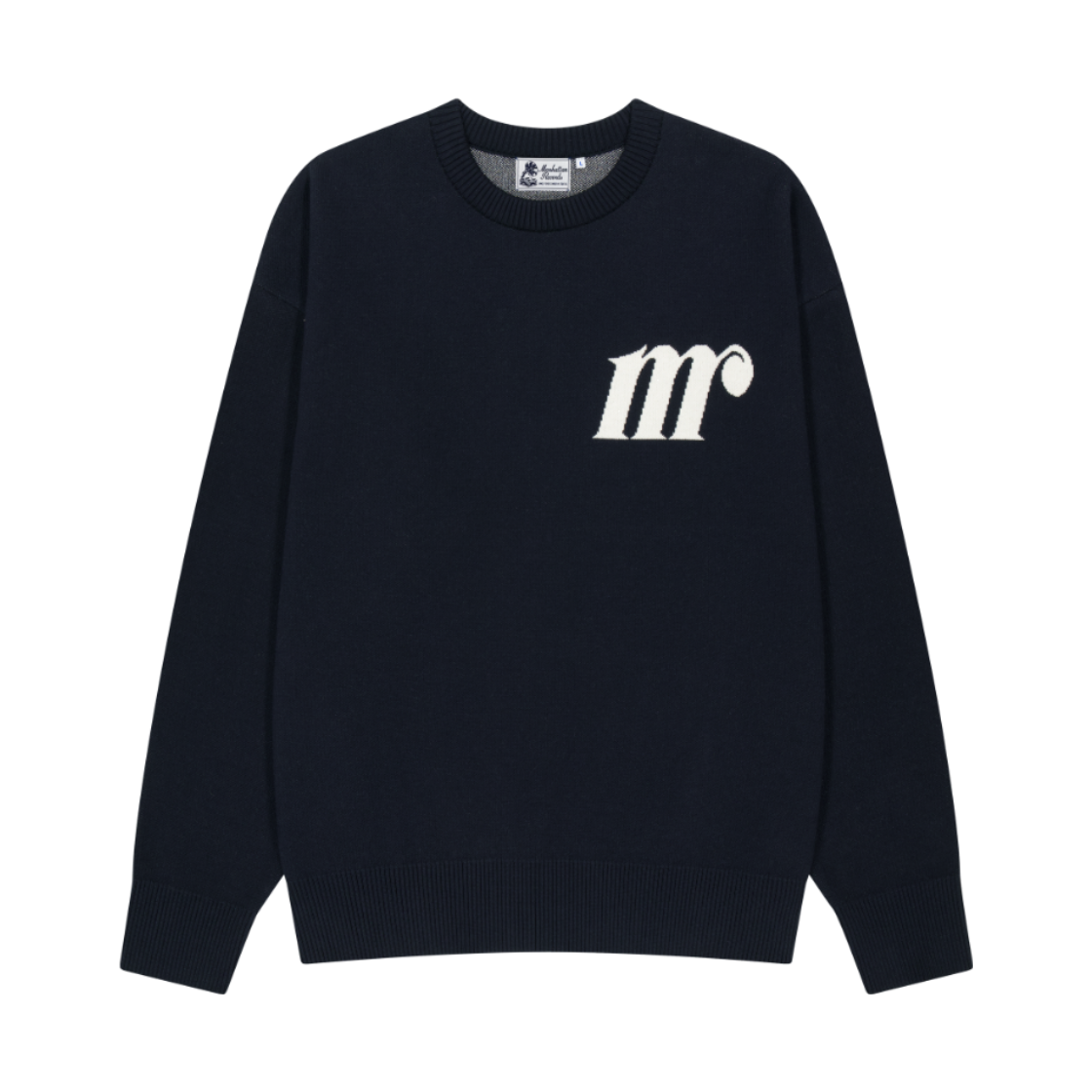 맨하탄 레코즈 그래머폰 그래픽 니트 - 네이비