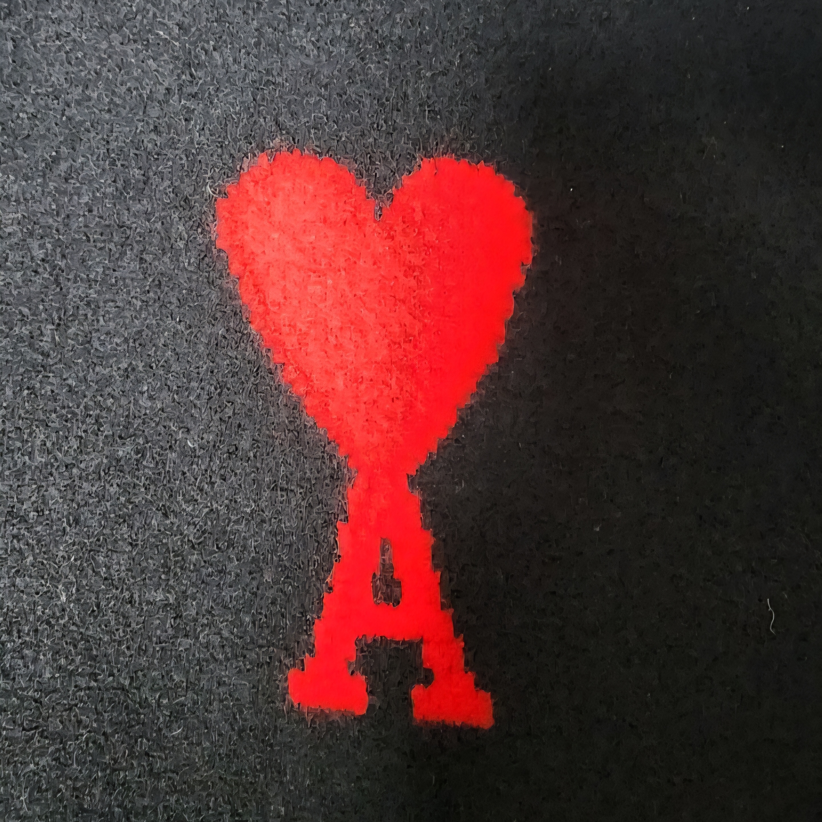 AMI de Coeur Oversize Intarsia Sweater Black - 20FW 착용 스타일