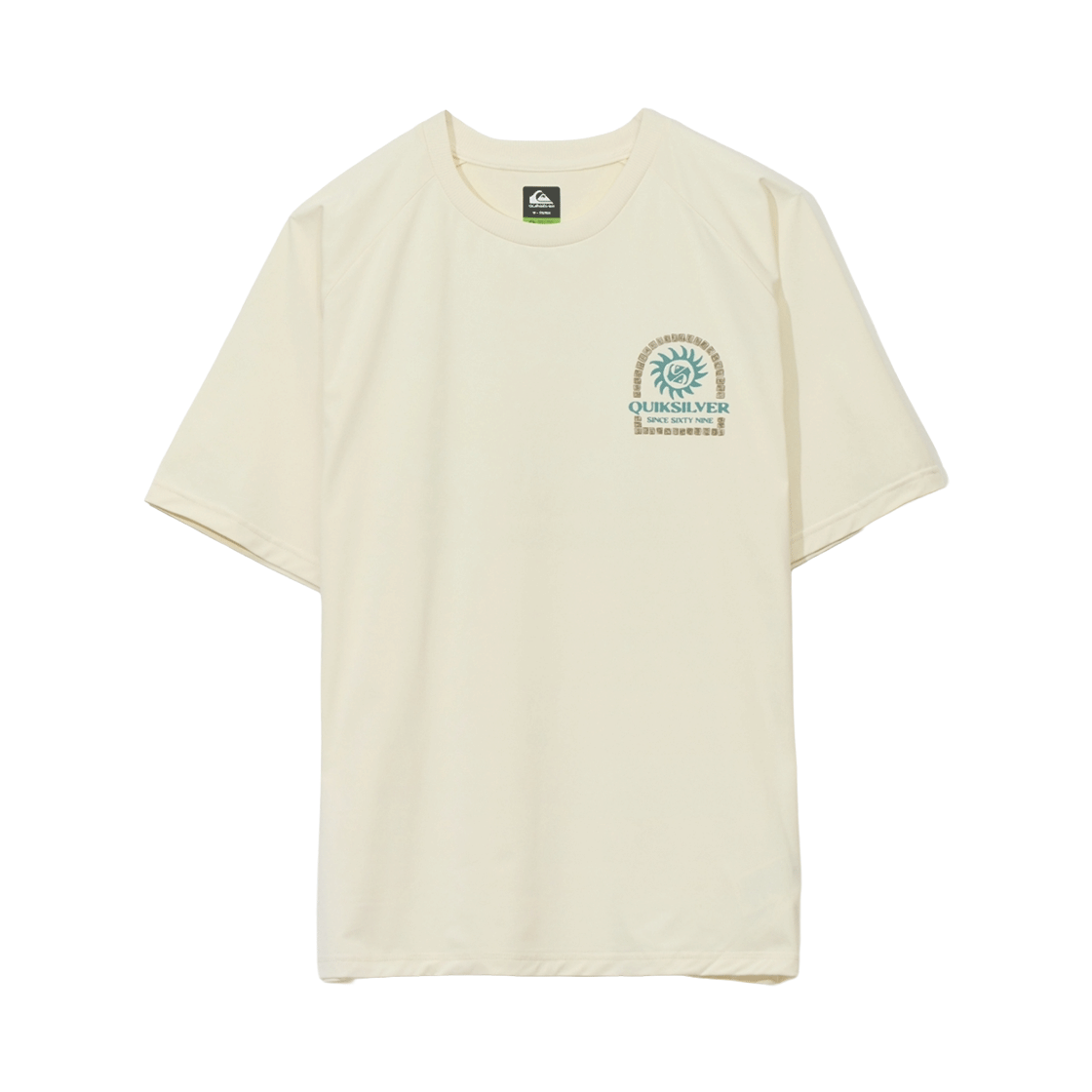 퀵실버 UPF 50+ 선 플라워 반팔 래쉬가드 (QF21RS042OWH)(QUIKSILVER UPF 50+ Sunflower Short Sleeves Rashguard (QF21RS042OWH)) - 1