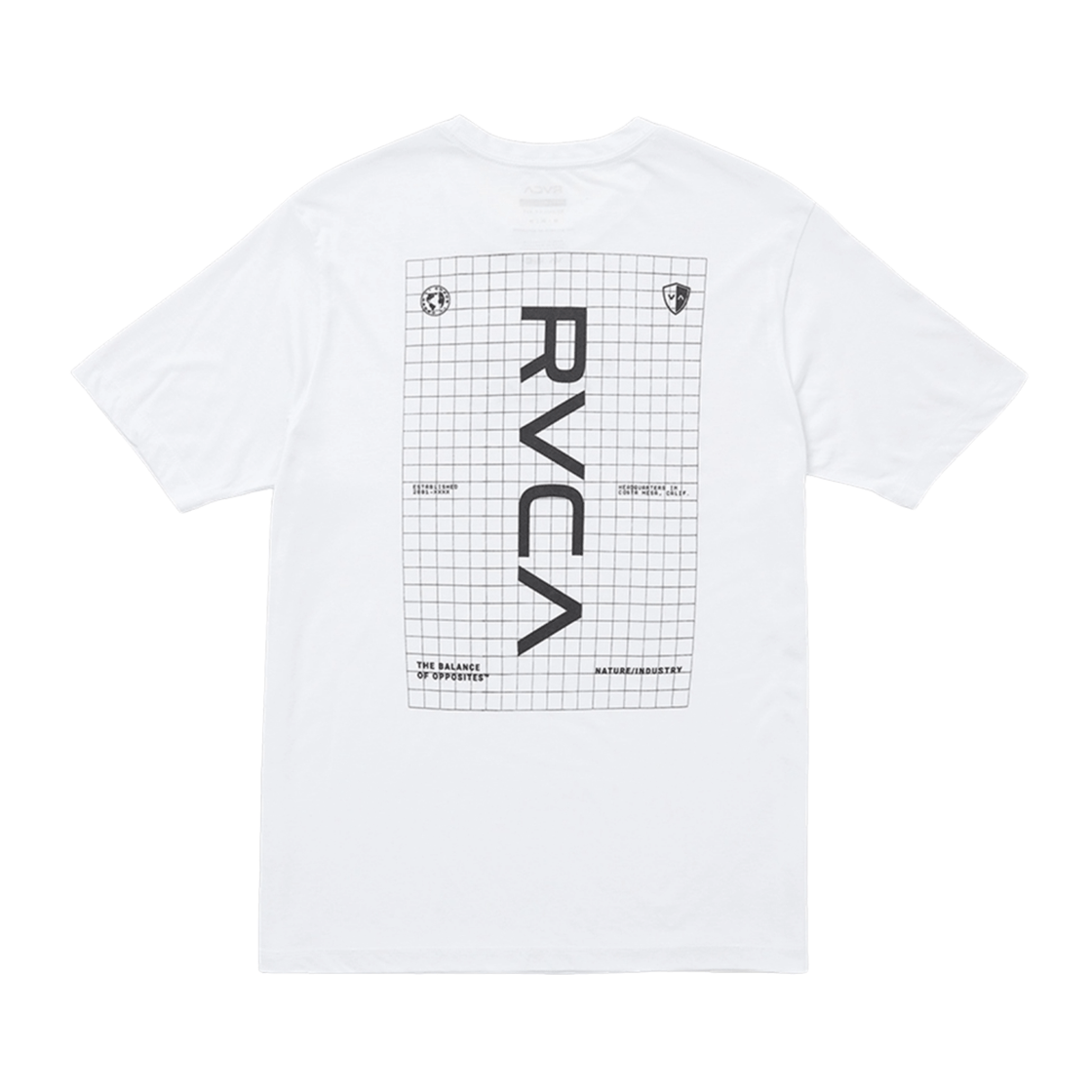 루카 브랜드 그리드 반팔티 (VF21ST107WHT)(RVCA Brand Grid T-Shirt (VF21ST107WHT))