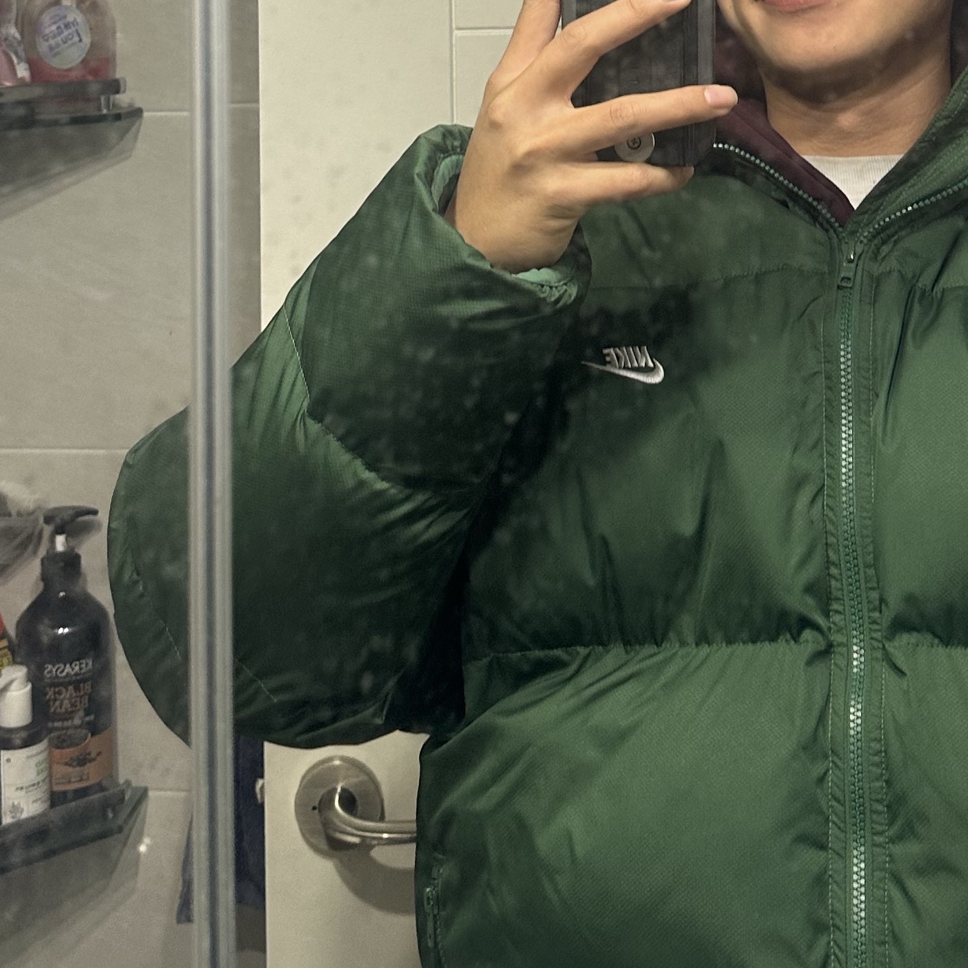 Nike NSW Puffer Jacket Fir - Asia 착용 스타일