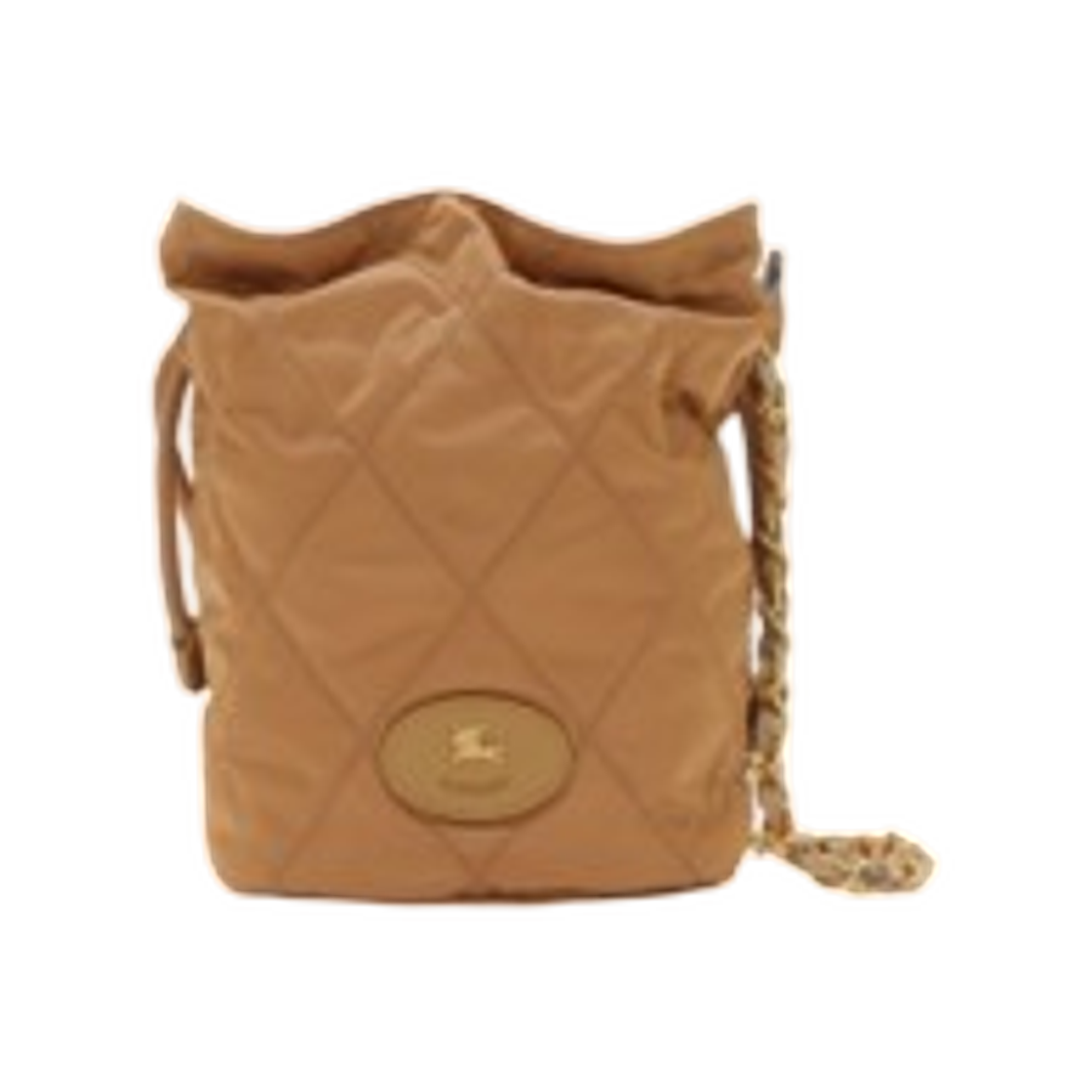 81213481 Burberry Reversible Horseshoe Chain Pouch Teak Brown