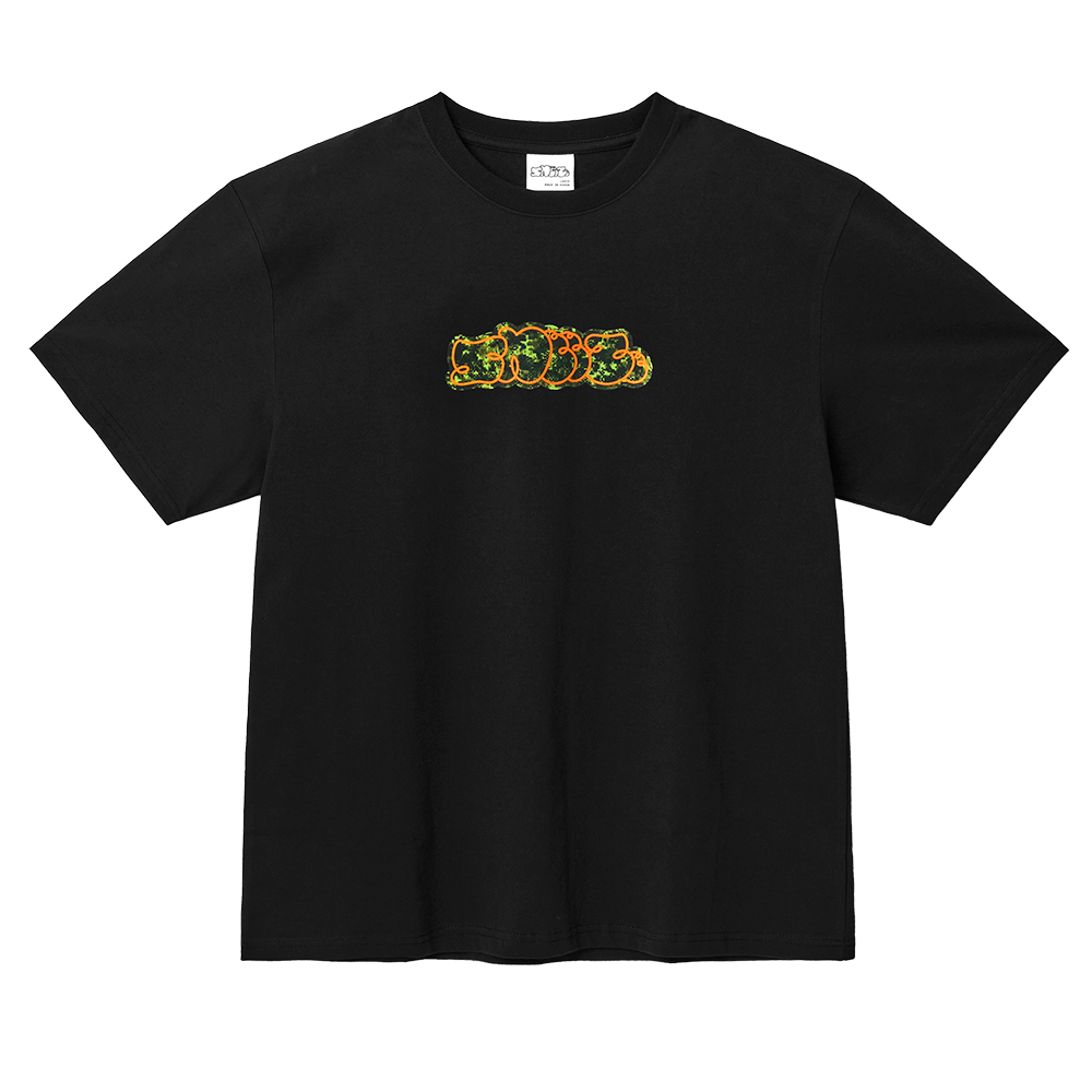 스니즈 매거진 디지 카모 로고 티셔츠 블랙