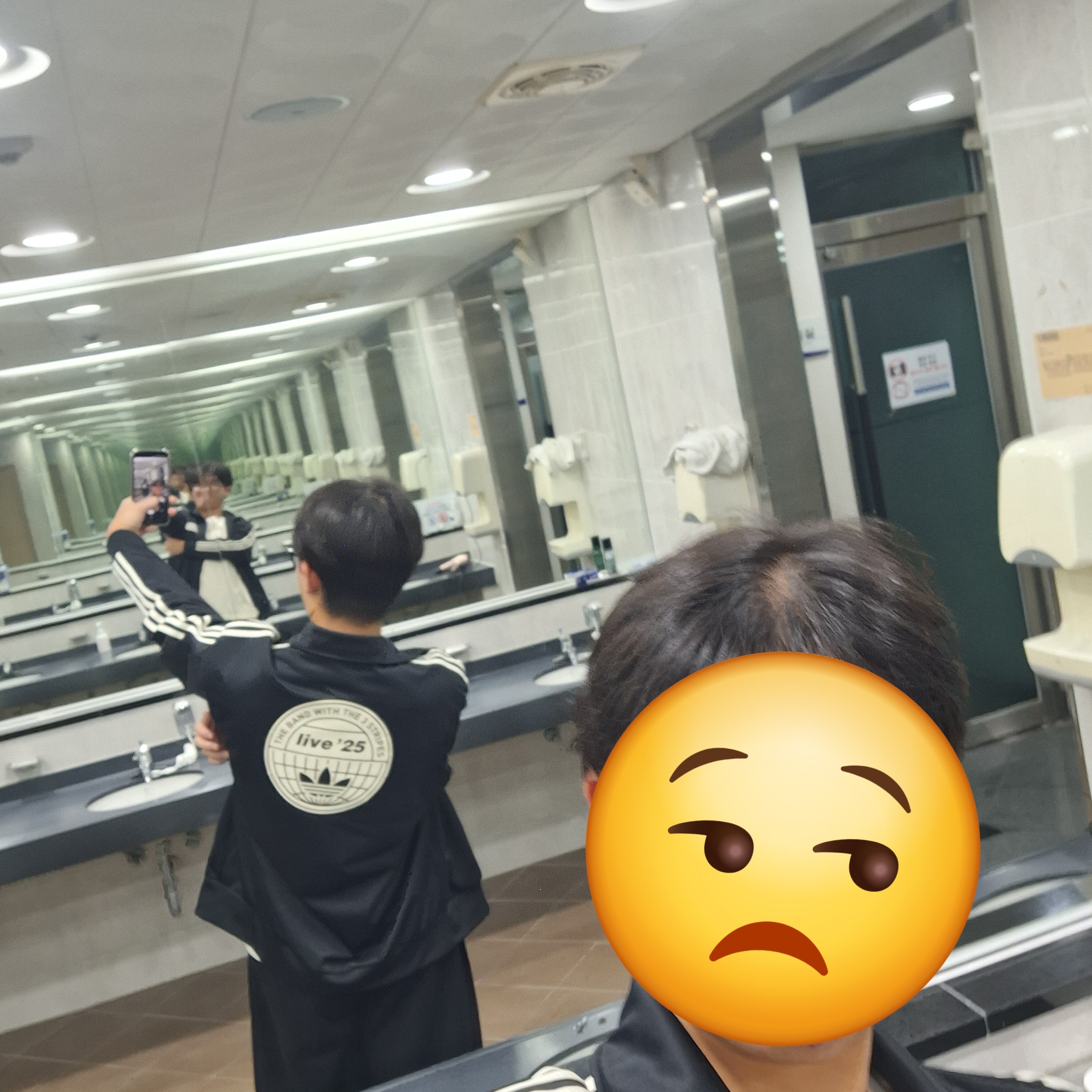 Adidas x Thug Club Long Sleeve T-Shirt Cream White - KR Sizing, Adidas x Oasis Tour Firebird Track Top Black - KR Sizing 착용 스타일 - 2