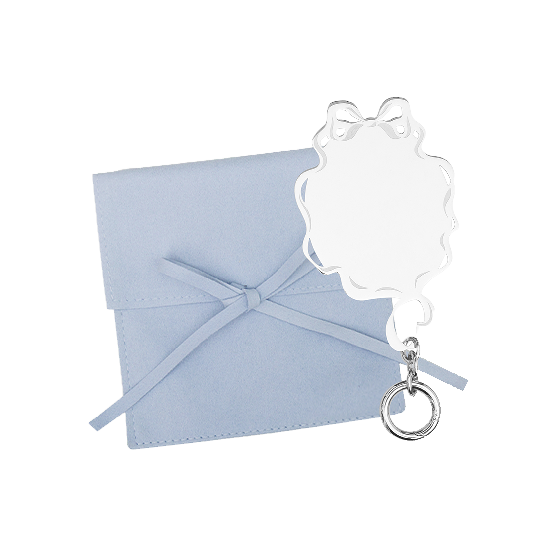블루밍테일 빈티지 리본 미러 키링(Bloomingtale Vintage Ribbon Mirror Keychain)