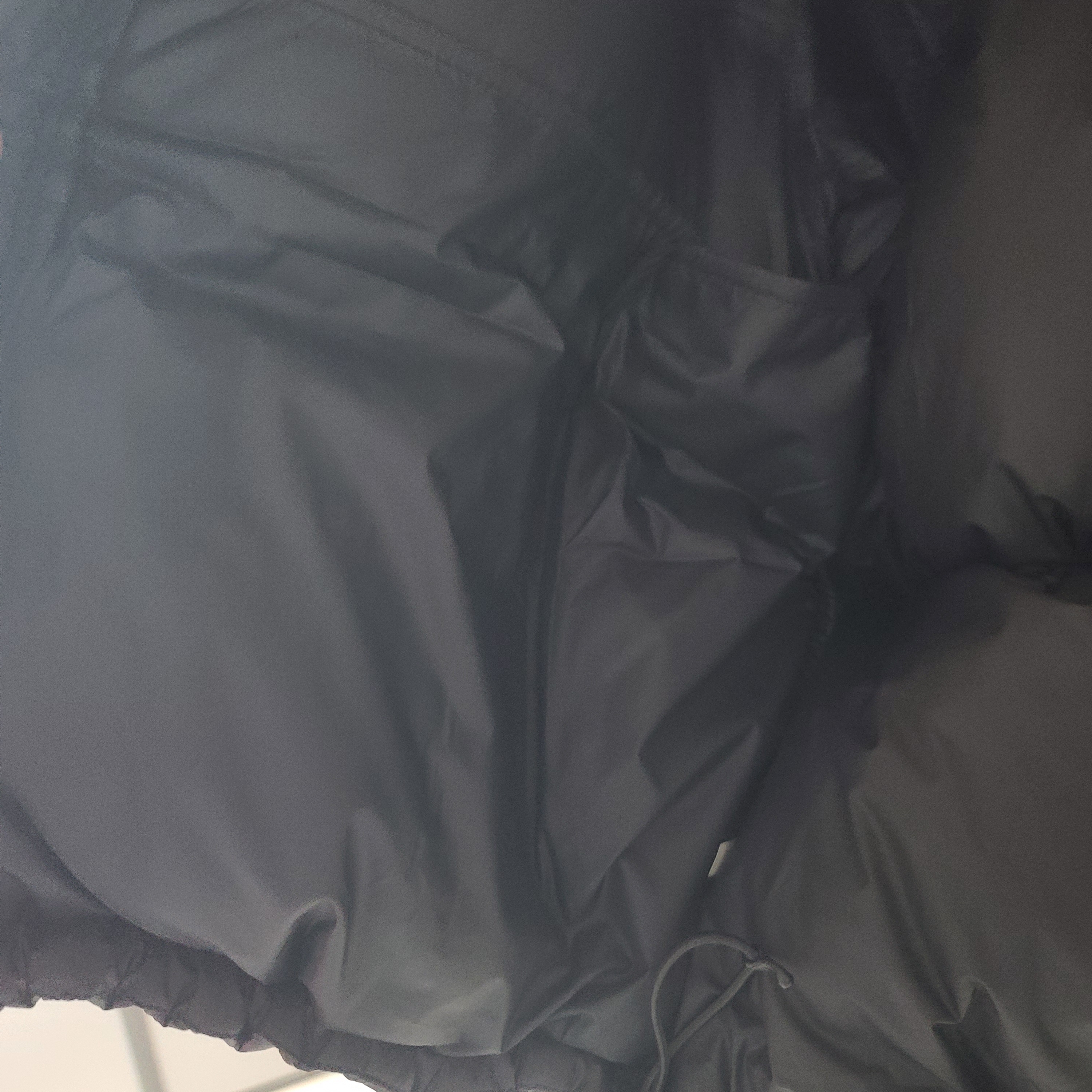 (W) The North Face White Label Novelty Nuptse Down Jacket Real Black 착용 스타일 - 10