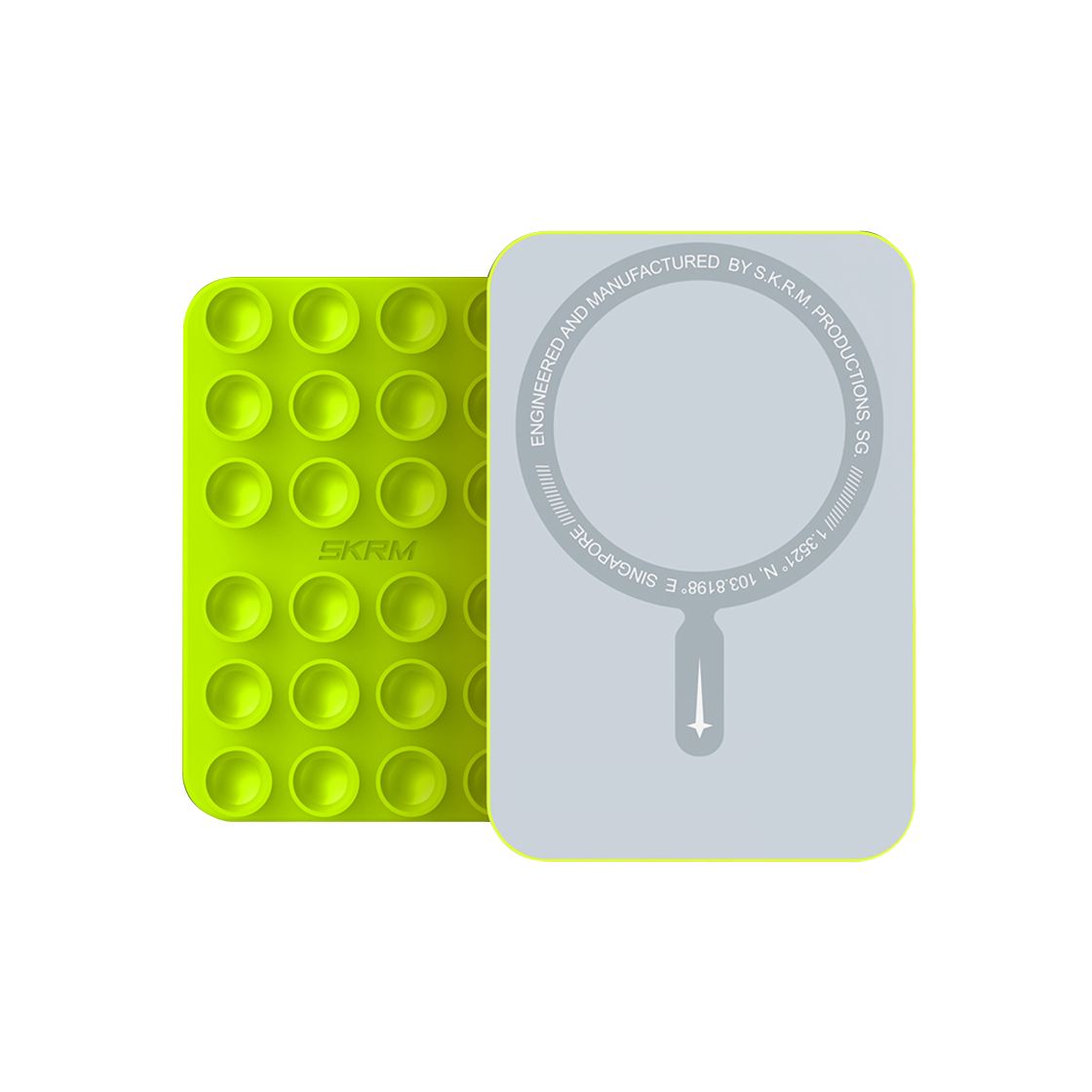 SK-MSMT-STAX-GLOW Skinarma Stax Suction Mount MagSafe Pad Nightglow