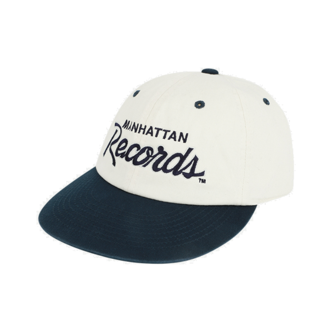 MR25CA009IV0 Manhattan Records Records Script Logo Cap - Ivory