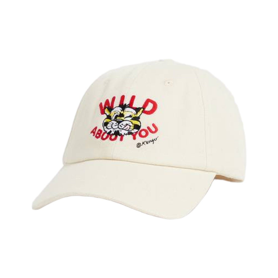 겐조 와일드 타이거 자수 코튼 캡 베이지(Kenzo Wild Tiger Embroidered Cap in Cotton Beige)