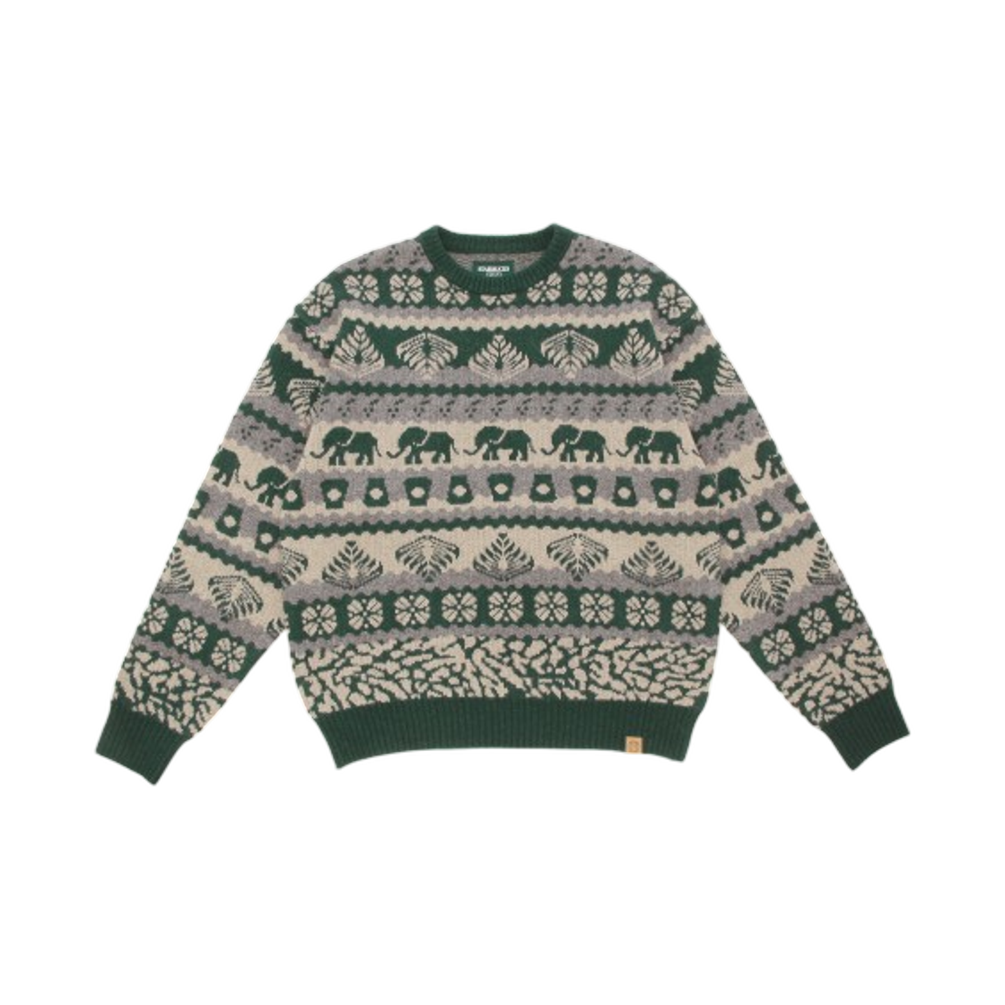 스타벅스 x 빔즈 그린 자카드 크루 니트 그린(Starbucks x Beams Green Jacquard Crew Knit Green)