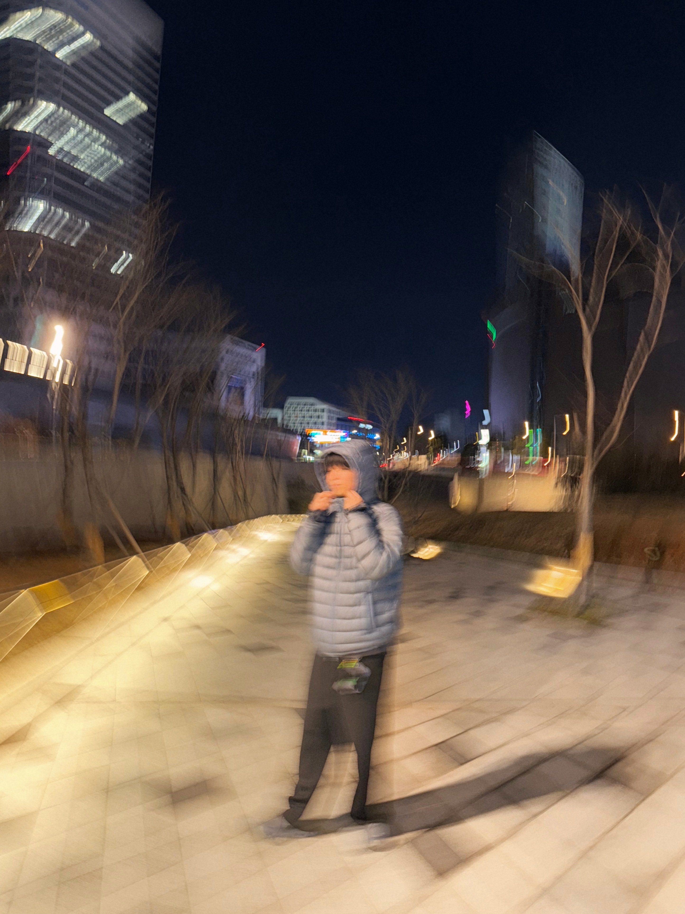 Sansan Gear Suffix Puffer Jacket Navy - 25FW, On Running x Post Archive Faction (Paf) Cloudmonster Hyper Phantom Apollo 착용 스타일 - 4