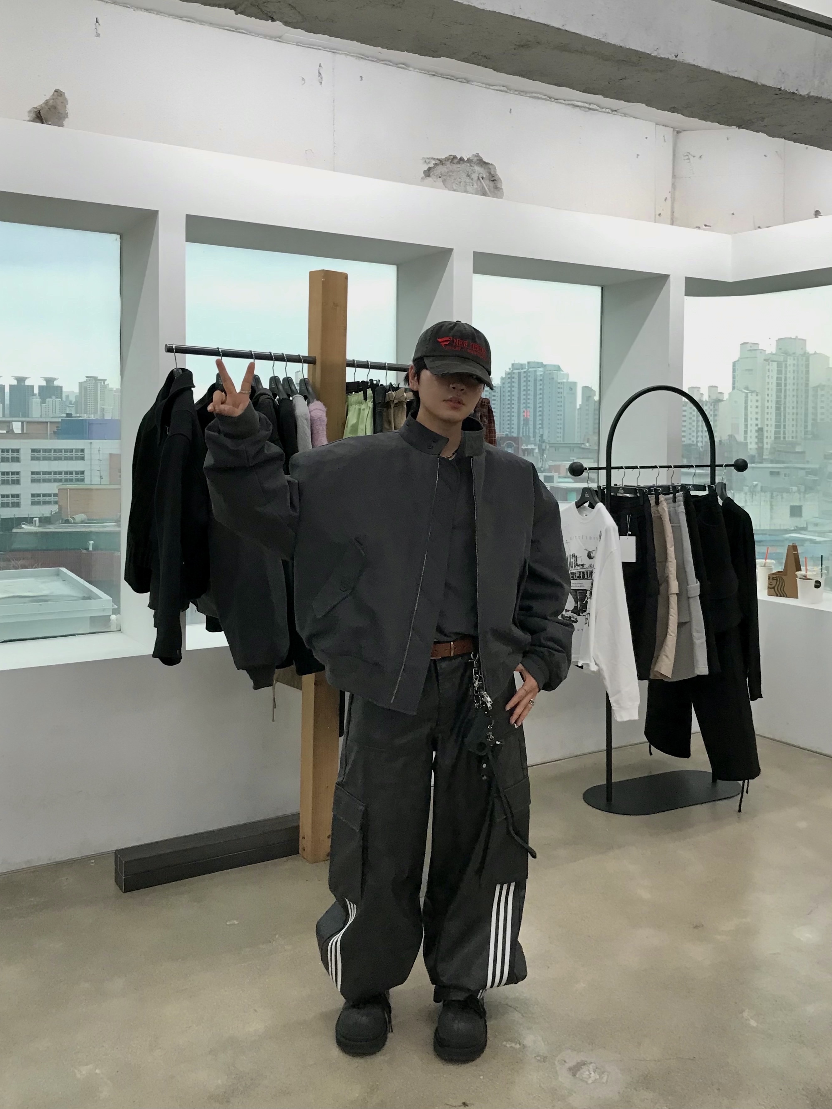 (W) Adidas Adilenium Season 3 Vintage Faux Leather Pants Black - KR Sizing, Stussy Metal S Tip Belt Desert 착용 스타일 - 9