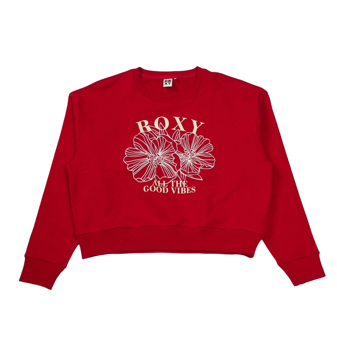 RF11LT106RED ROXY On Flower Crewneck Sweatshirt (RF11LT106RED)