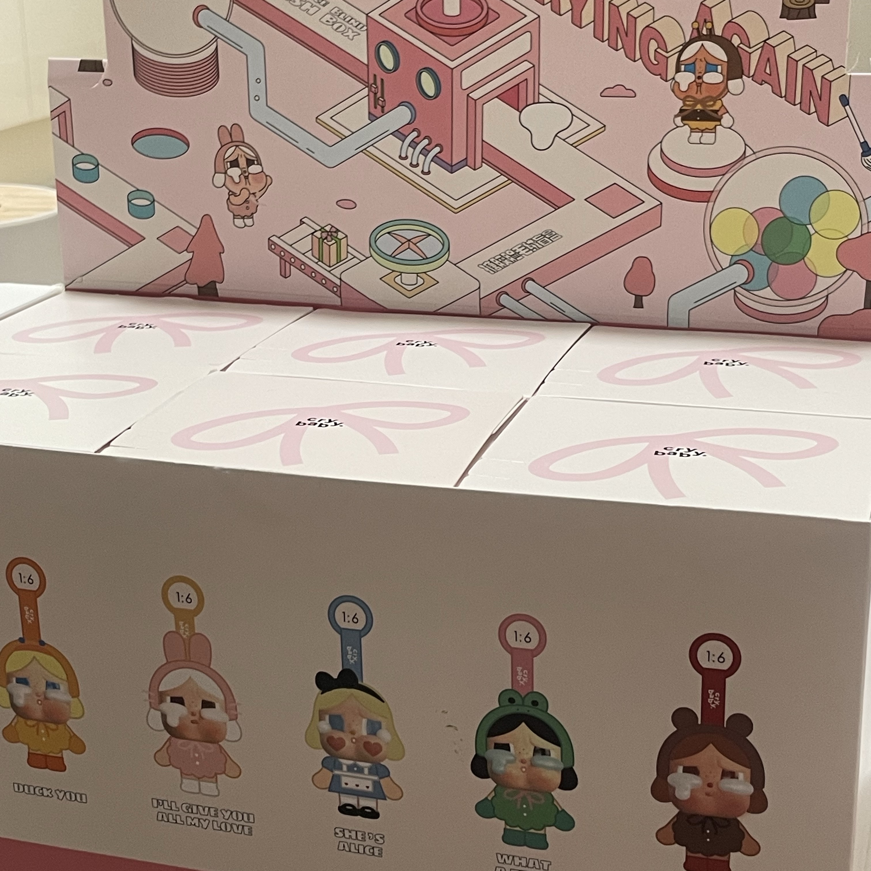 Pop Mart Crybaby Crying Again Series Plush Keyring Sealed Case (6 Blind Boxes) 착용 스타일 - 3