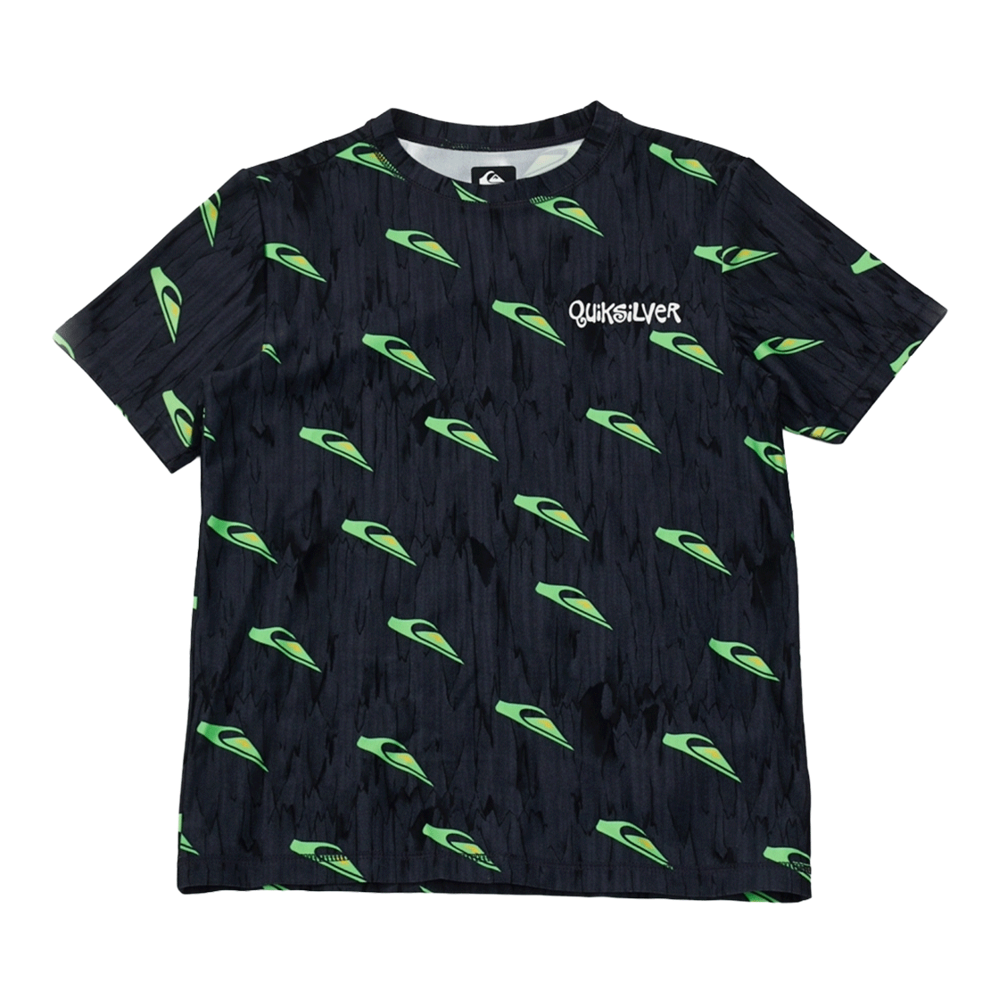 KF21BR065BLK QUIKSILVER Youth UPF 50+ Color Mix Short Sleeves Rashguard (KF21BR065BLK)