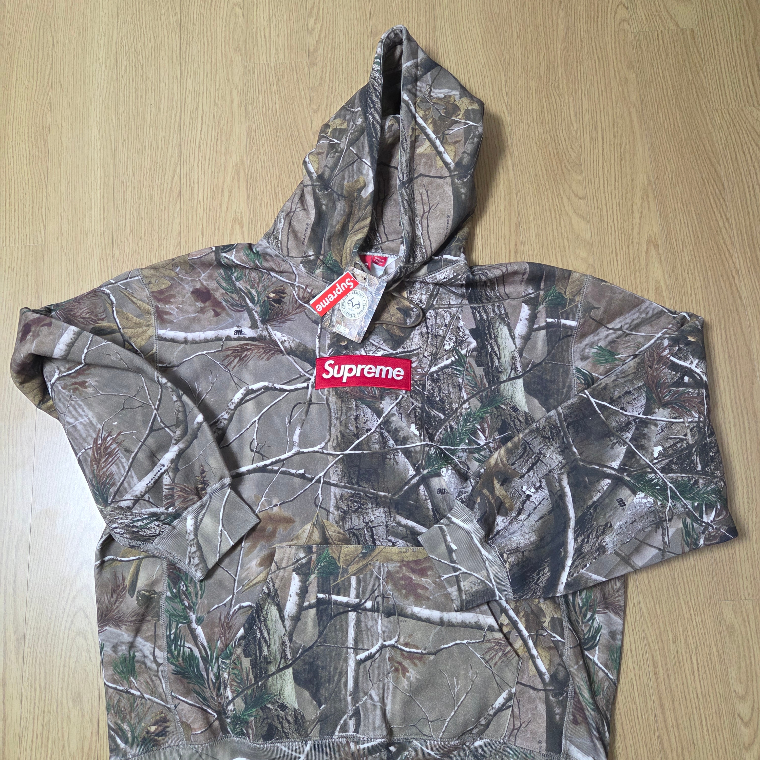 Supreme Box Logo Hooded Sweatshirt Realtree AP Camo - 25FW 착용 스타일 - 2