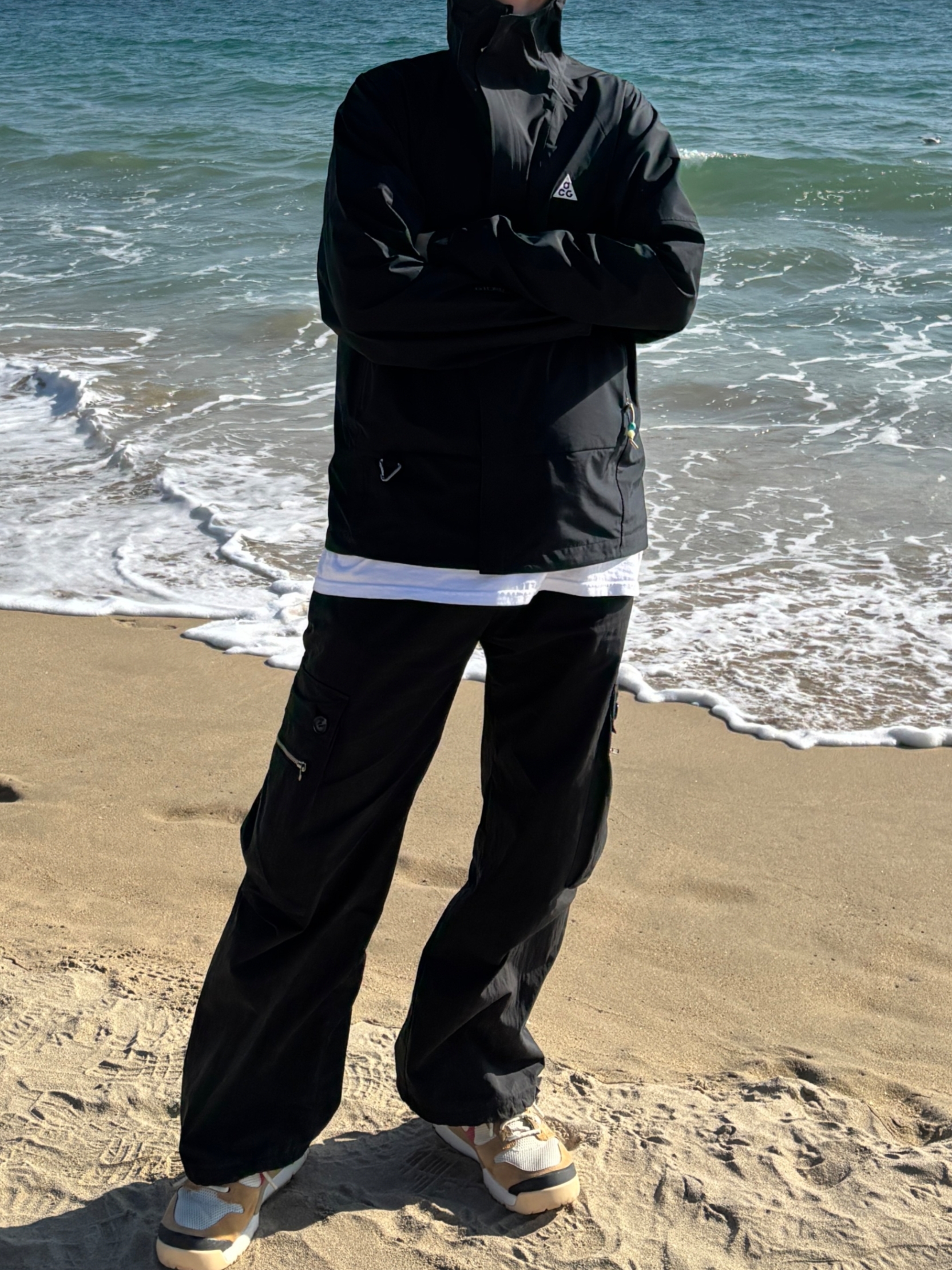 Nike x Tom Sachs Mars Yard Shoe 3.0 Space Camp, Nike ACG Storm-Fit ADV Cascade Rains Full Zip Jacket Black - Asia 착용 스타일