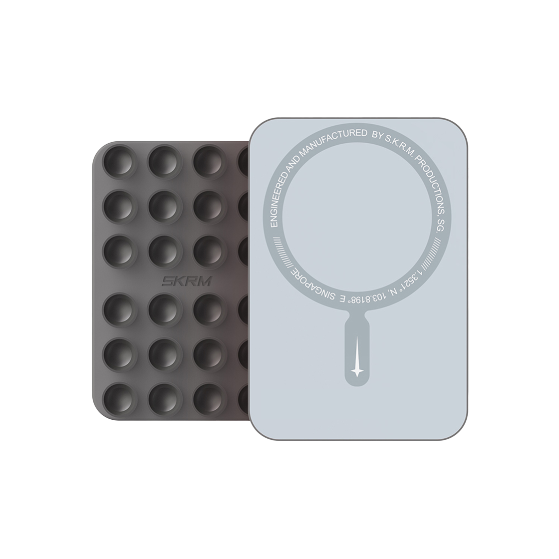 SK-MSMT-STAX-SMK Skinarma Stax Suction Mount MagSafe Pad Smoke