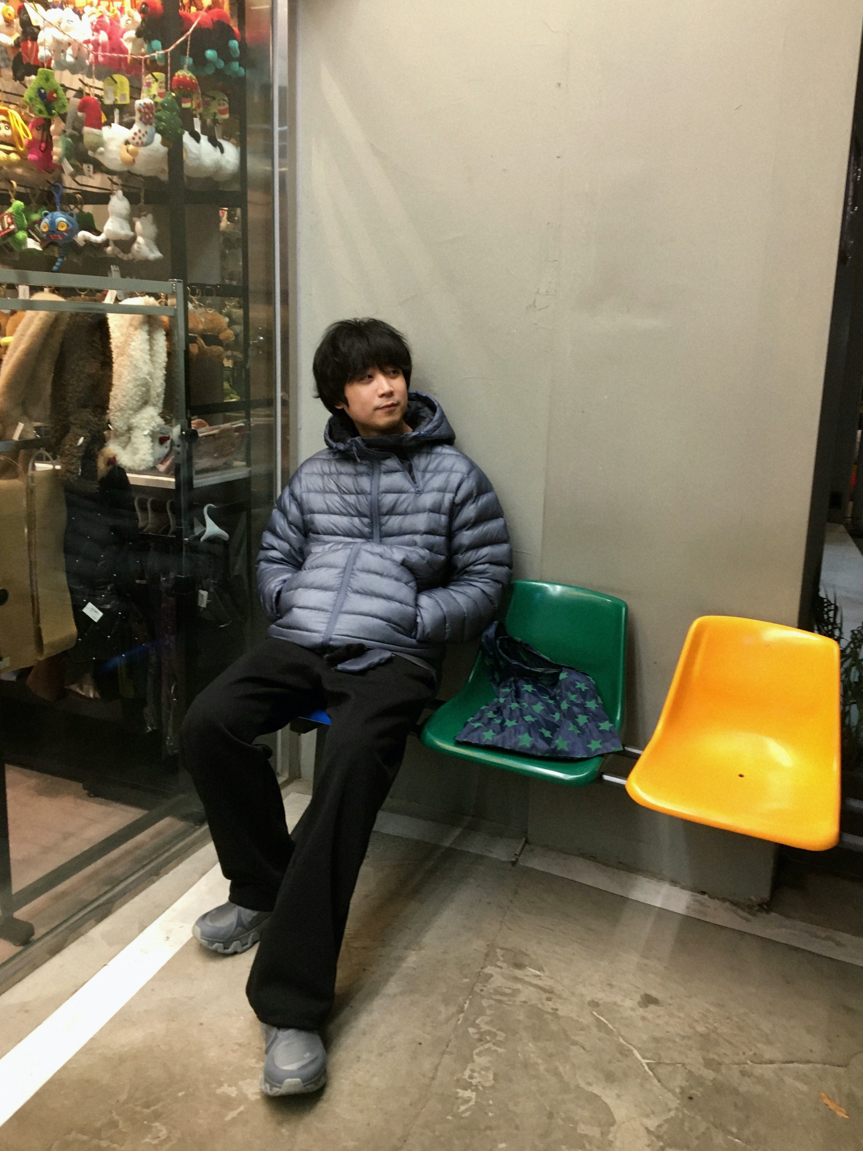 Sansan Gear Suffix Puffer Jacket Navy - 25FW, On Running x Post Archive Faction (Paf) Cloudmonster Hyper Phantom Apollo 착용 스타일 - 9