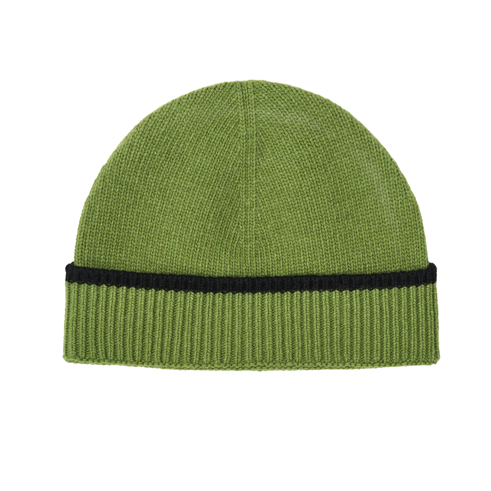 스니즈 매거진 콘트레스트 스트라이프 울 비니 그린