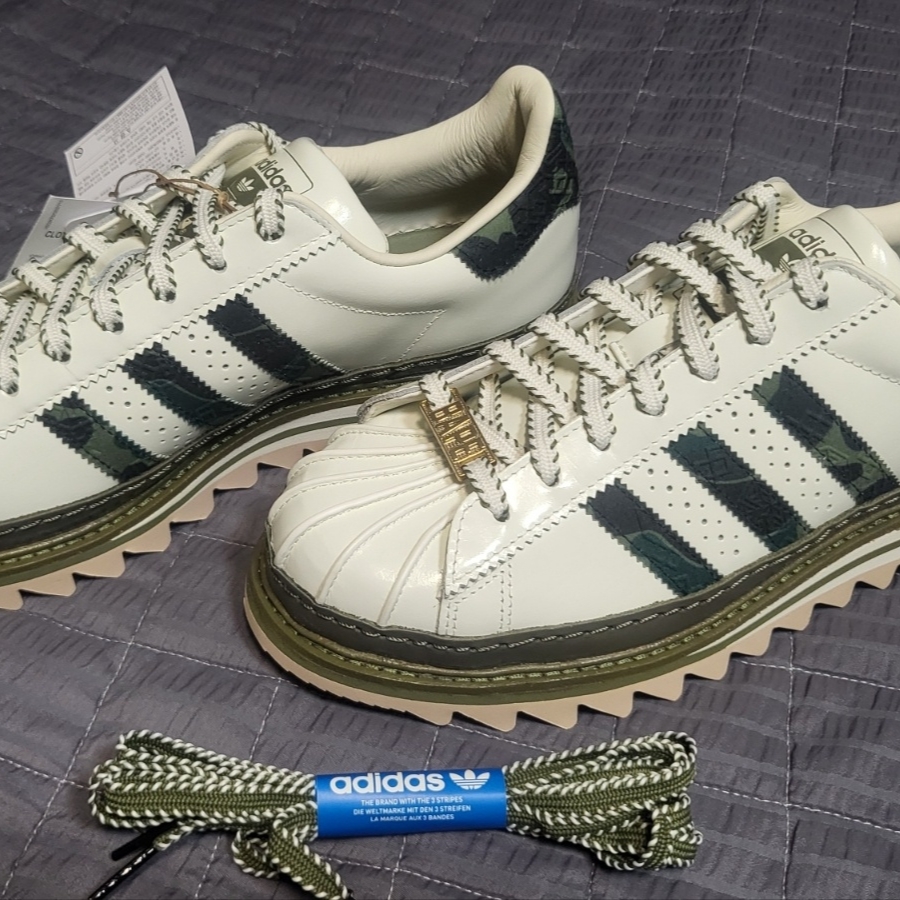 Adidas x BAPE x Edison Chen Clot Superstar Off White Branch 착용 스타일 - 3