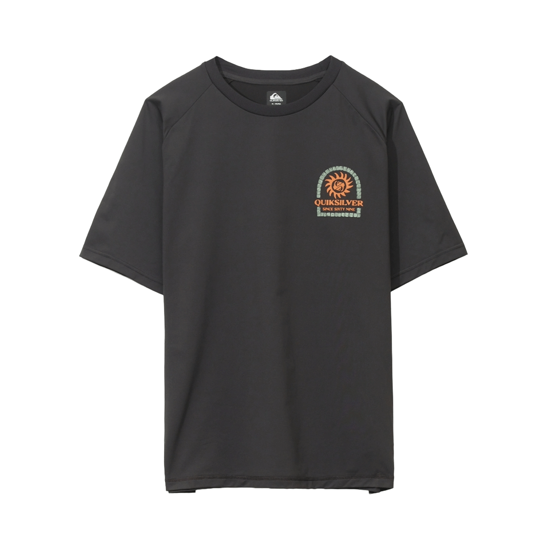 퀵실버 UPF 50+ 선 플라워 반팔 래쉬가드 (QF21RS042DRK)(QUIKSILVER UPF 50+ Sunflower Short Sleeves Rashguard (QF21RS042DRK))