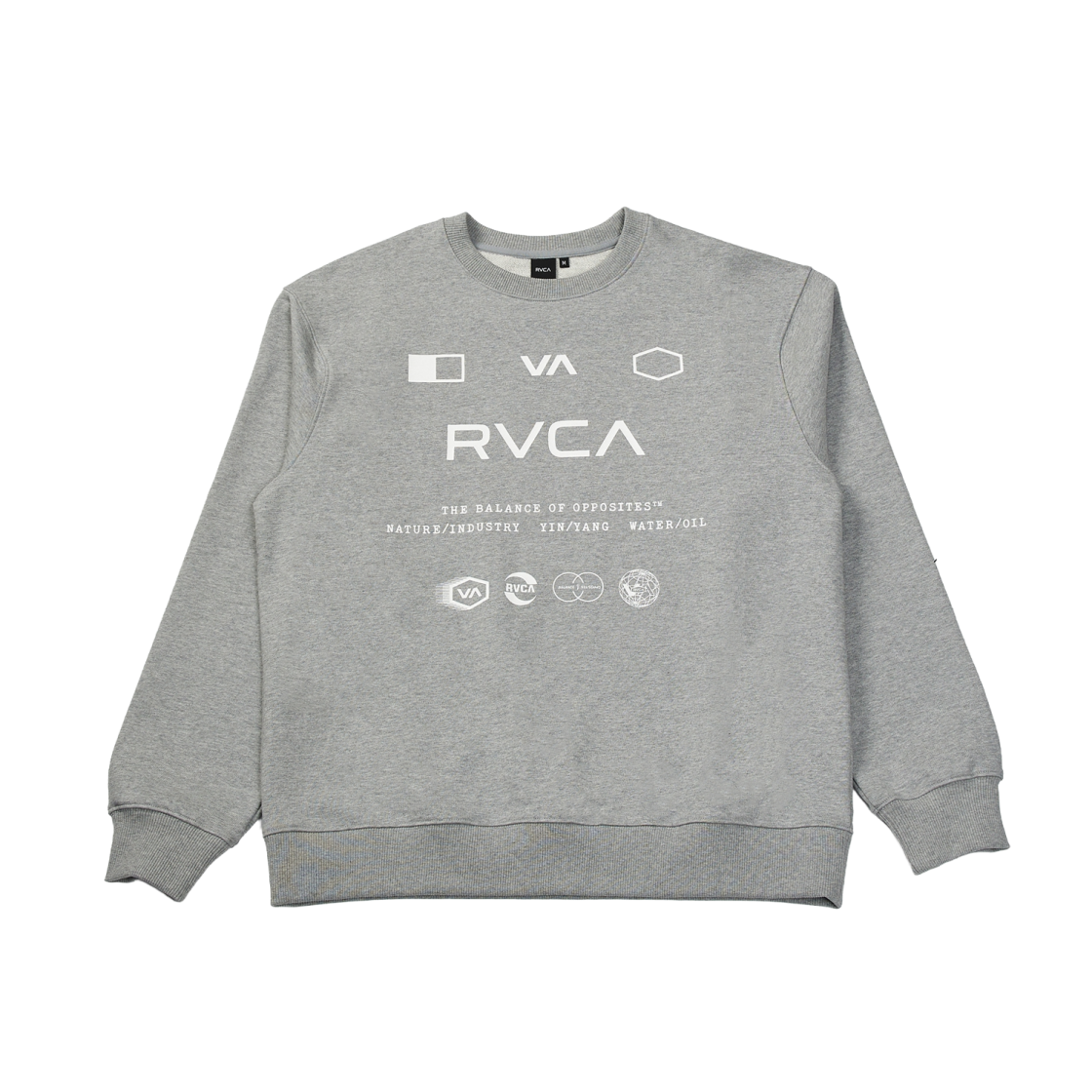 VF11LT003HGR RVCA Multi Logo Graphic Sweatshirt (VF11LT003HGR)