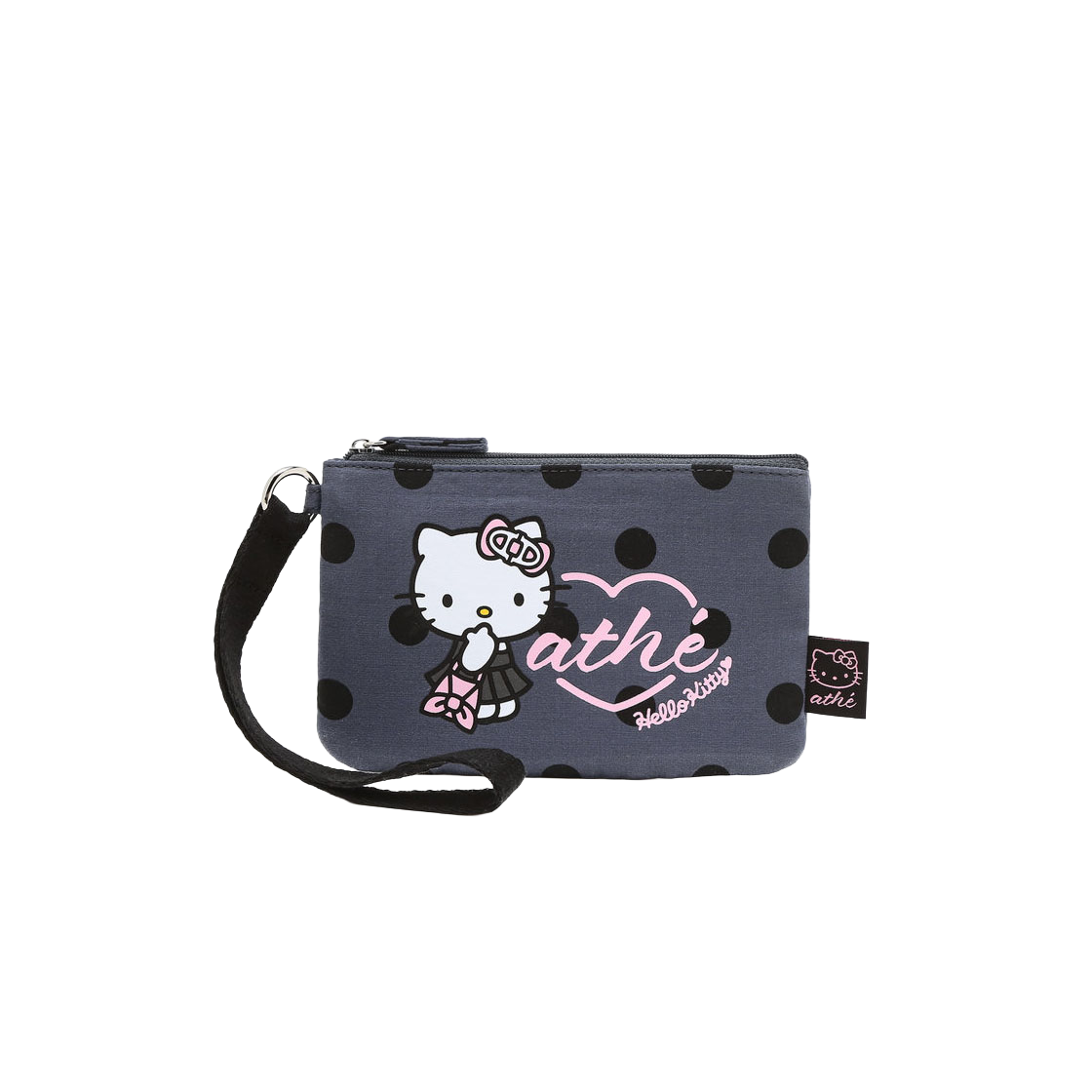 헬로 키티 x 아떼 도트 그레이 르봉 파우치_AAWA6E002G3(Hello Kitty x Athe Dot Gray Ruban Pouch)