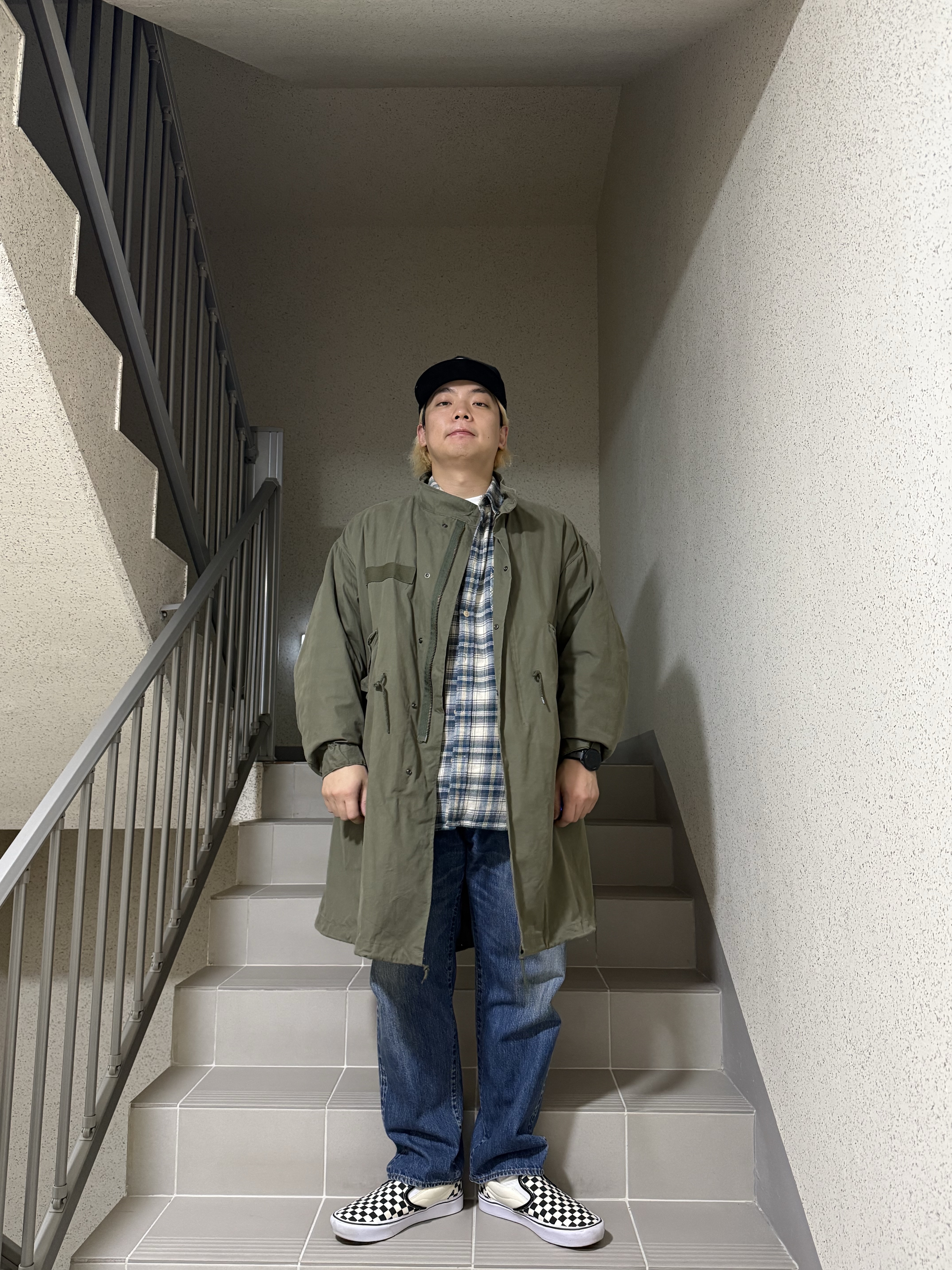 Vans Slip-On ComfyCush Checkerboard 착용 스타일 - 4