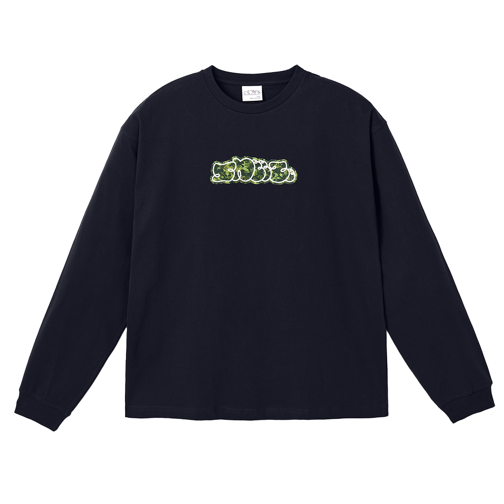 스니즈 매거진 디지 카모 롱슬리브 로고 티셔츠 네이비