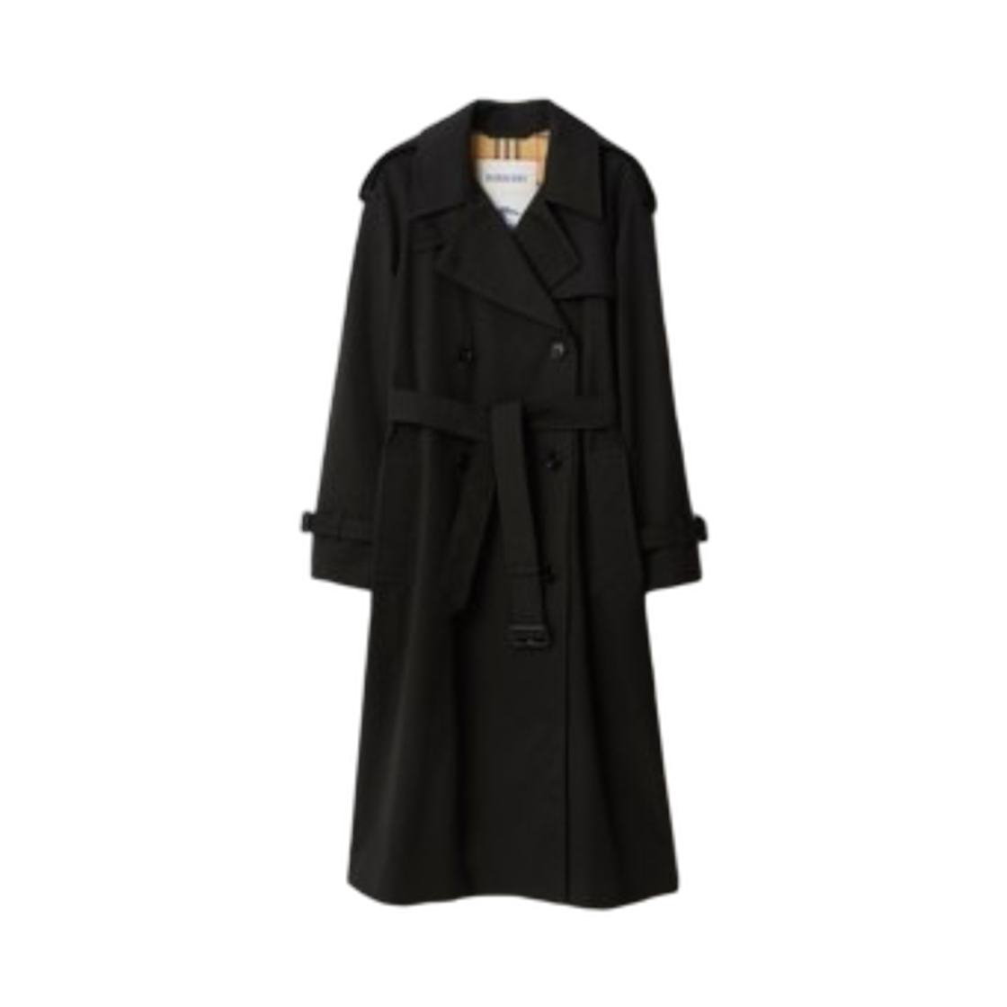 (W) 버버리 롱 캐슬포드 트렌치 코트 블랙((W) Burberry Long Castleford Trench Coat Black) - 1