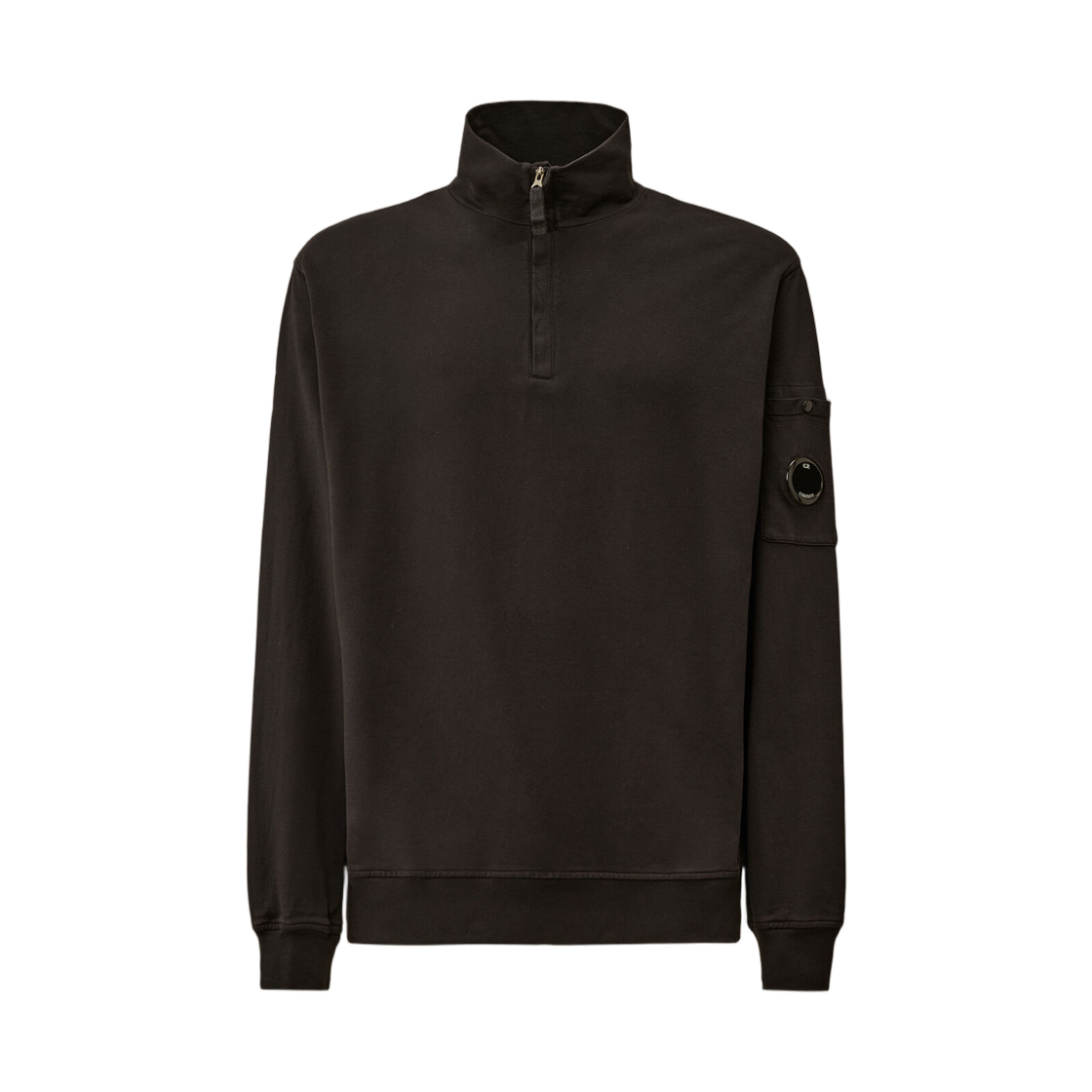 19CMSS102A002246G999 C.P. Company Light Fleece Half Zip Sweatshirt Black - 25FW