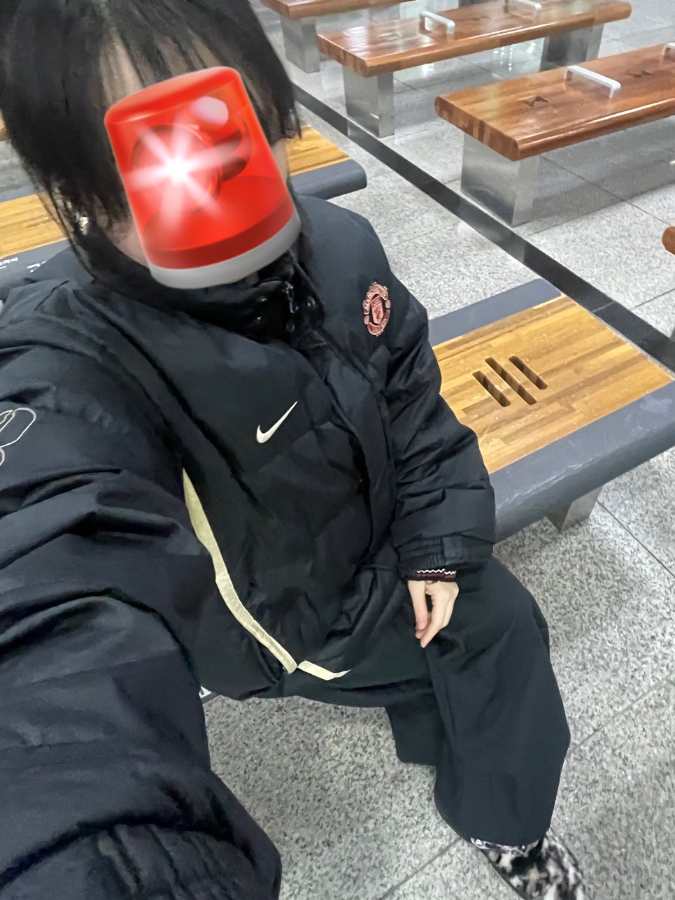The North Face 1992 Nuptse Jacket Black, (W) The North Face White Label Novelty Nuptse Down Jacket Cocoa Brown 착용 스타일 - 6