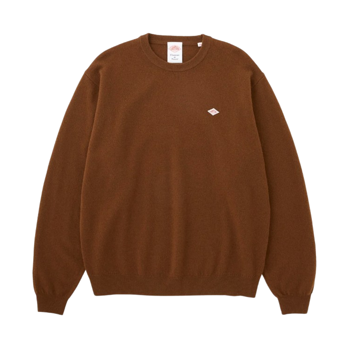 단톤 램스울 크루넥 니트 풀오버 초콜릿(Danton Lambswool Crewneck Knit Pullover Chocolate)